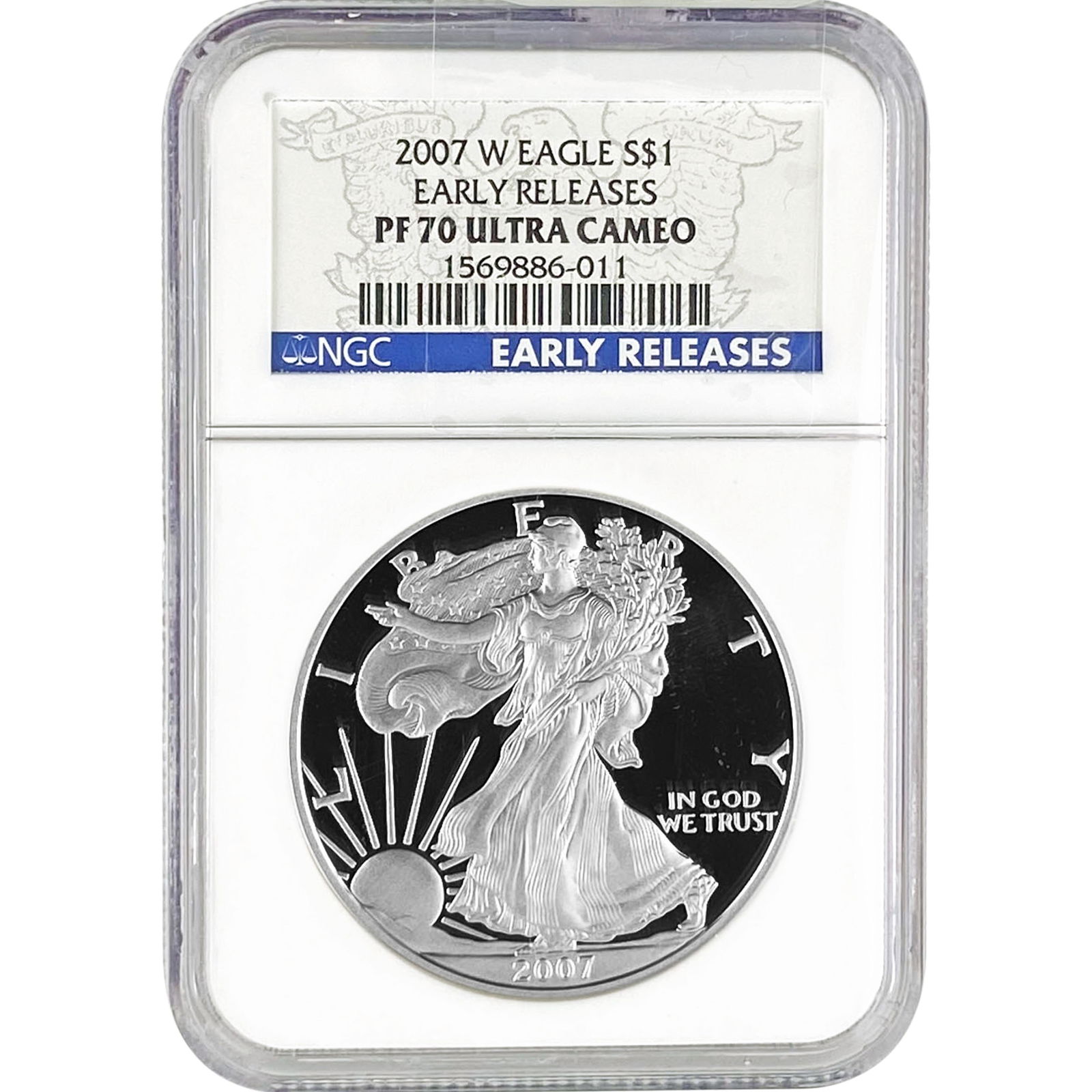 2007-W Silver Eagle NGC PF70 Ultra Cameo (1 of 2)
