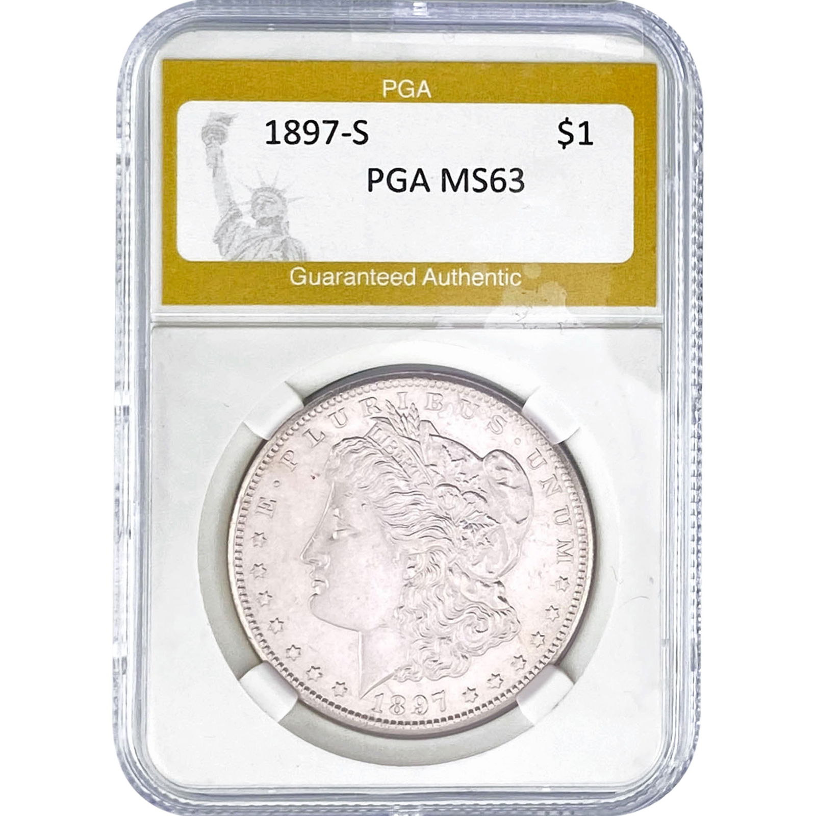 1897-S Morgan Silver Dollar PGA MS63 (1 of 2)