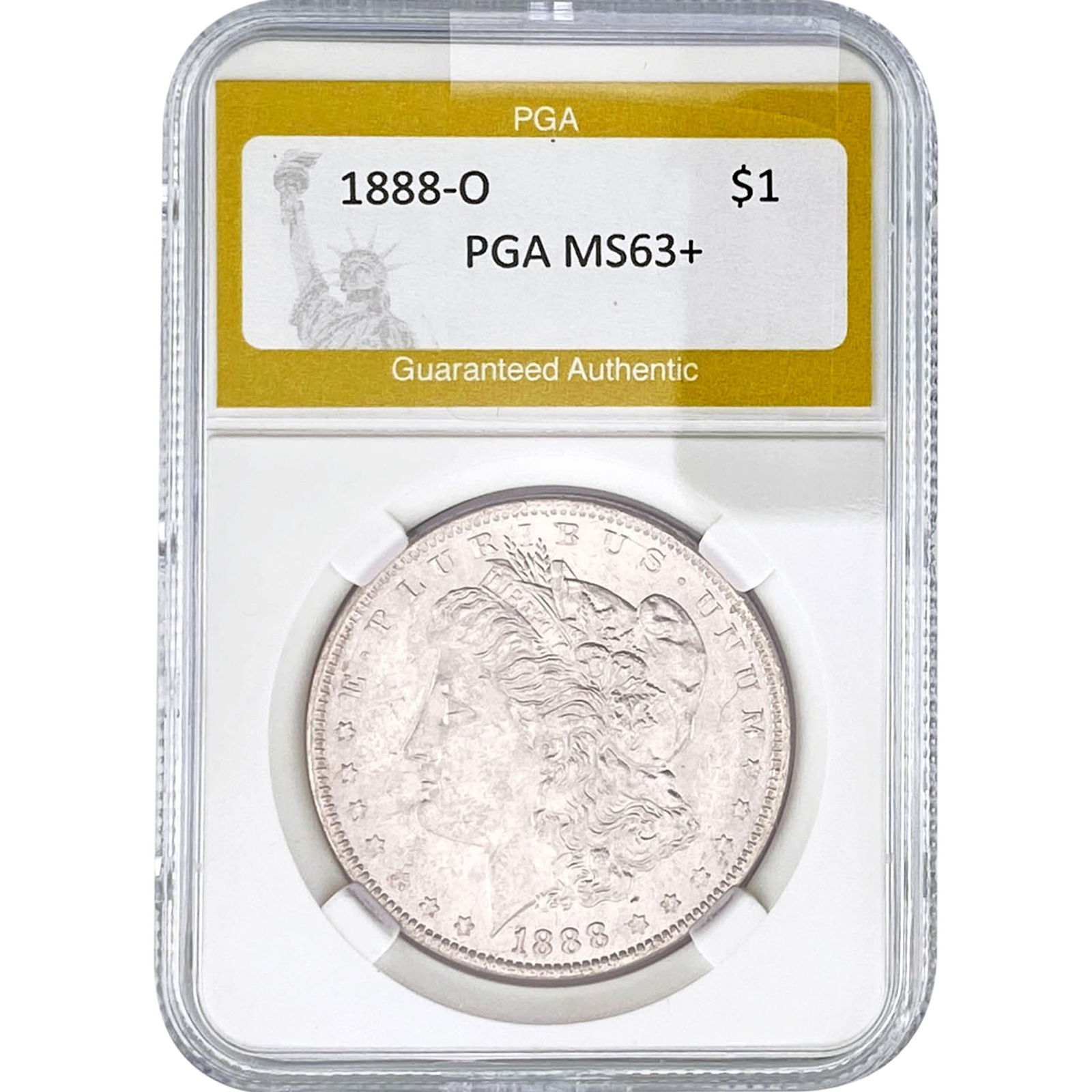 1888-O Morgan Silver Dollar PGA MS63+ (1 of 2)