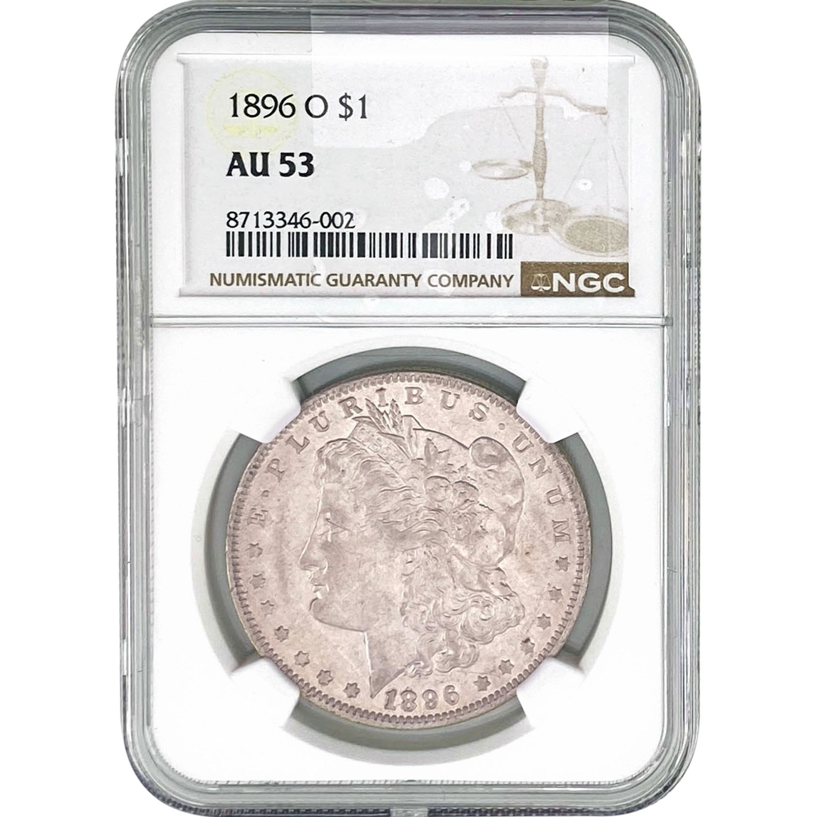 1896-O Morgan Silver Dollar NGC AU53 (1 of 2)
