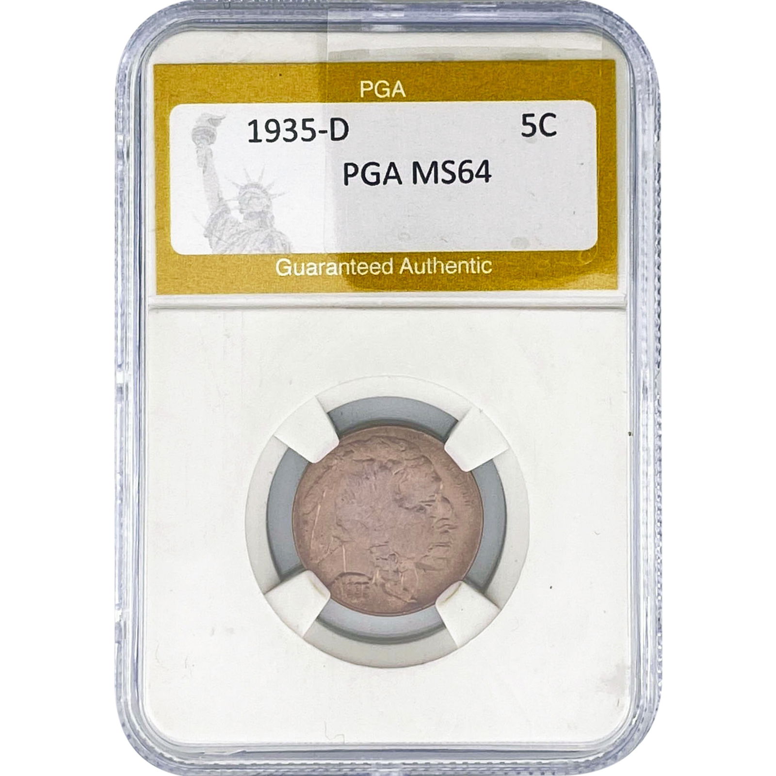 1935-D Buffalo Nickel PGA MS64: 1935-D Buffalo Nickel PGA MS64