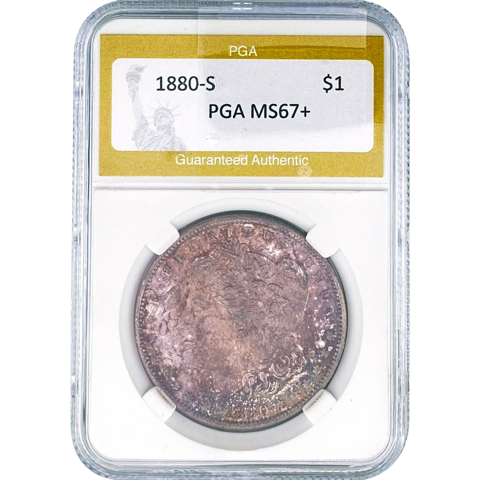 1880-S Morgan Silver Dollar PGA MS67+ (1 of 2)