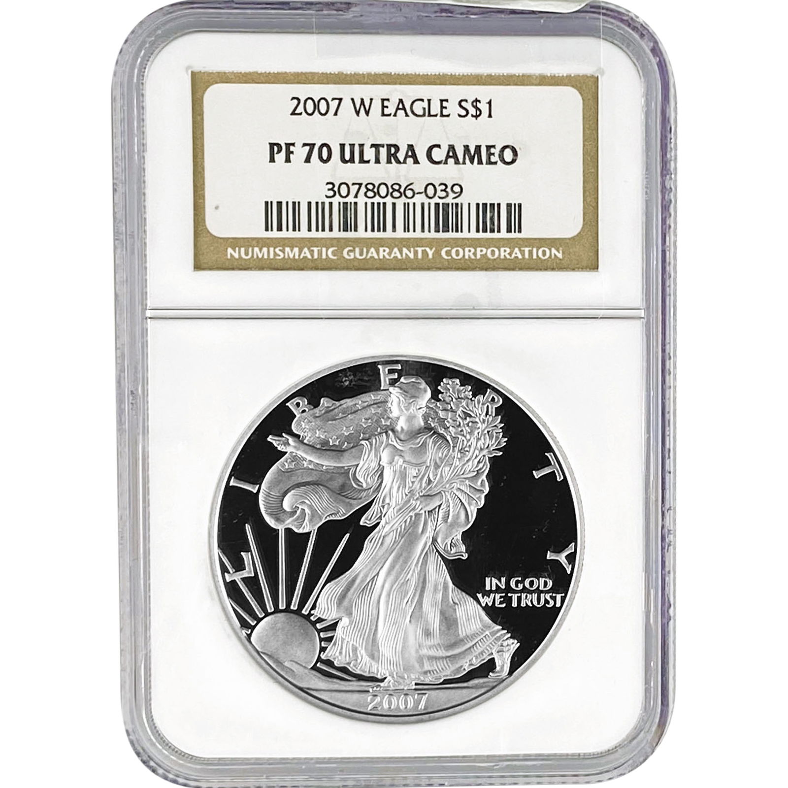 2007-W Silver Eagle NGC PF70 Ultra Cameo (1 of 2)