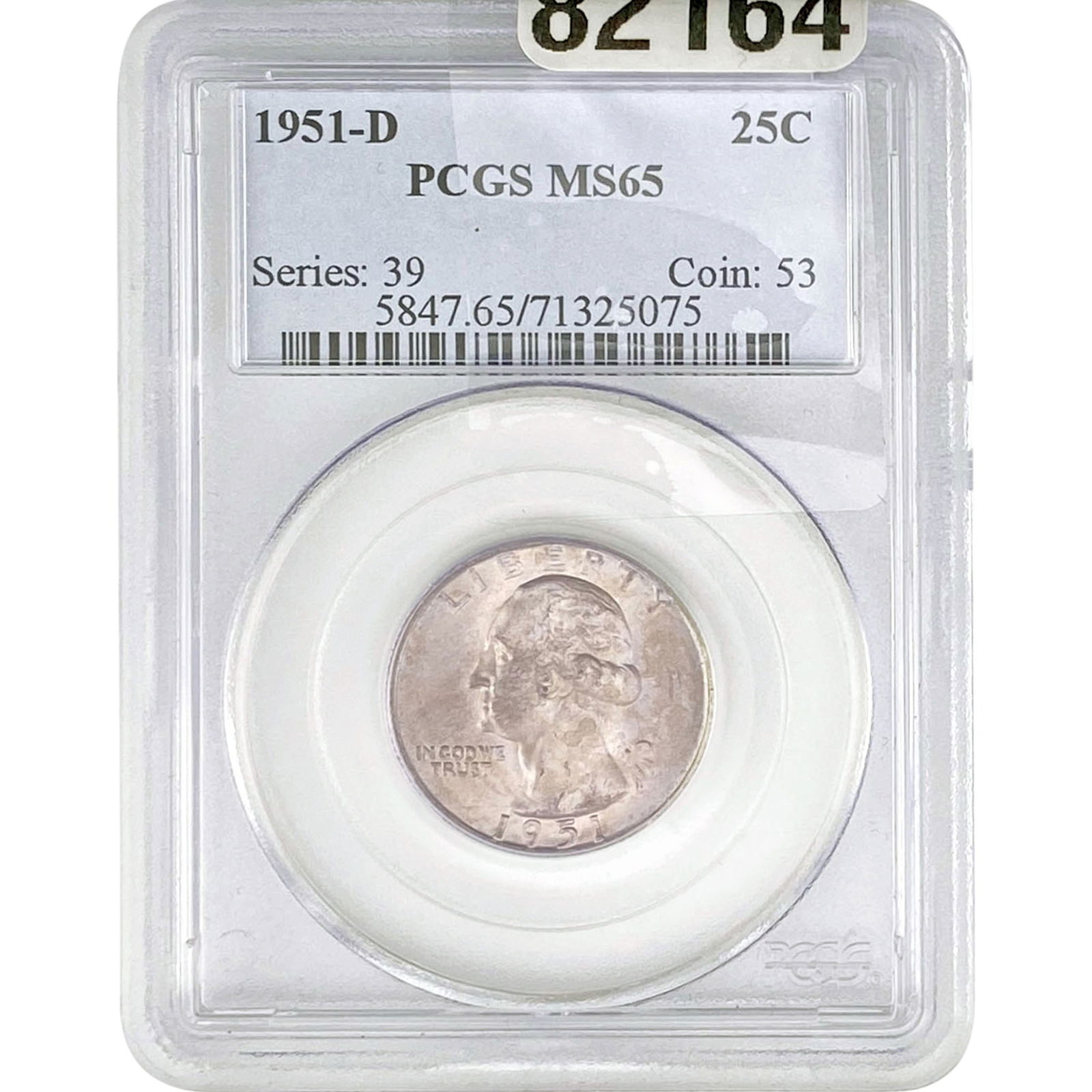 1951-D Washington Silver Quarter PCGS MS65 (1 of 2)
