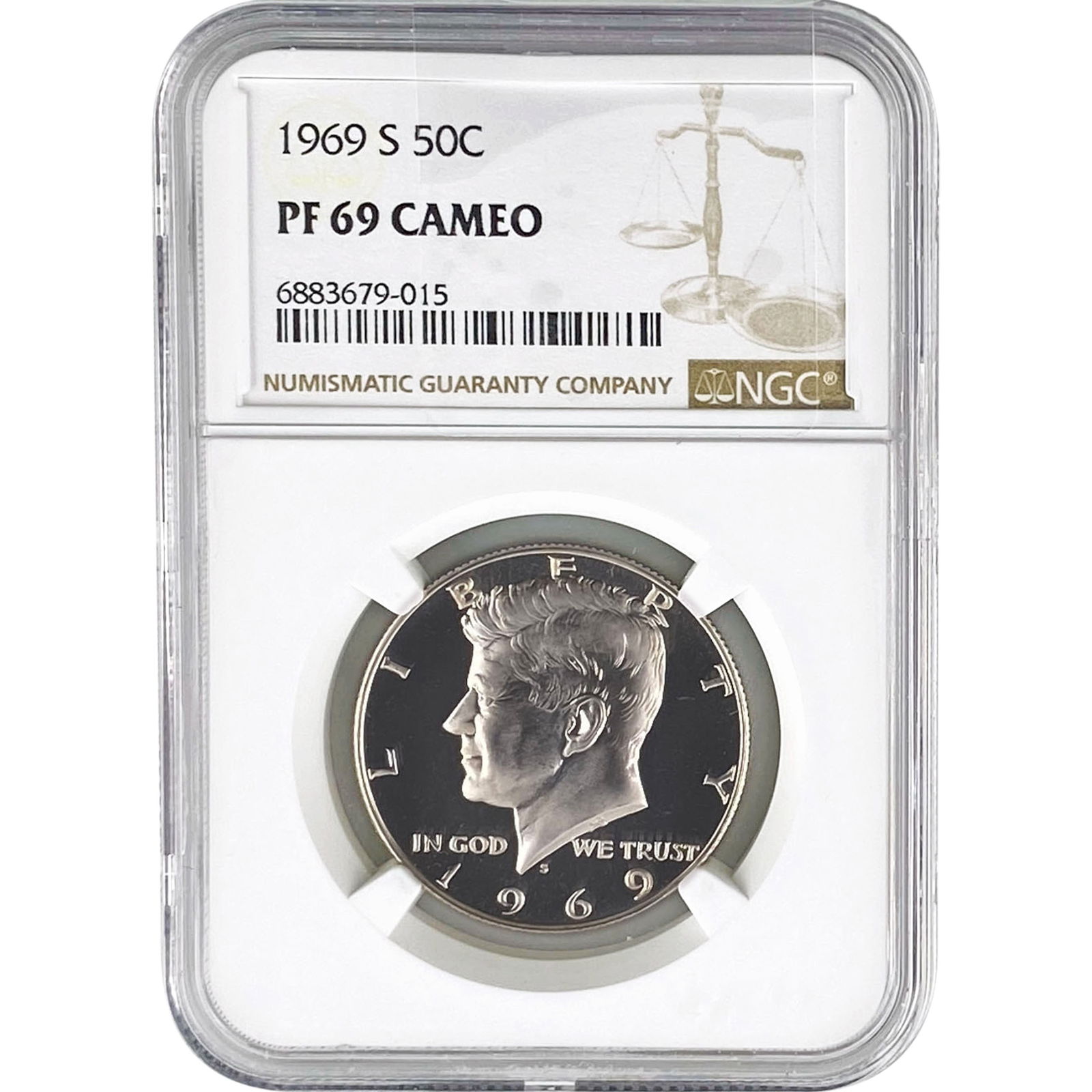 1969-S Kennedy Half Dollar NGC PF69 Cameo (1 of 2)