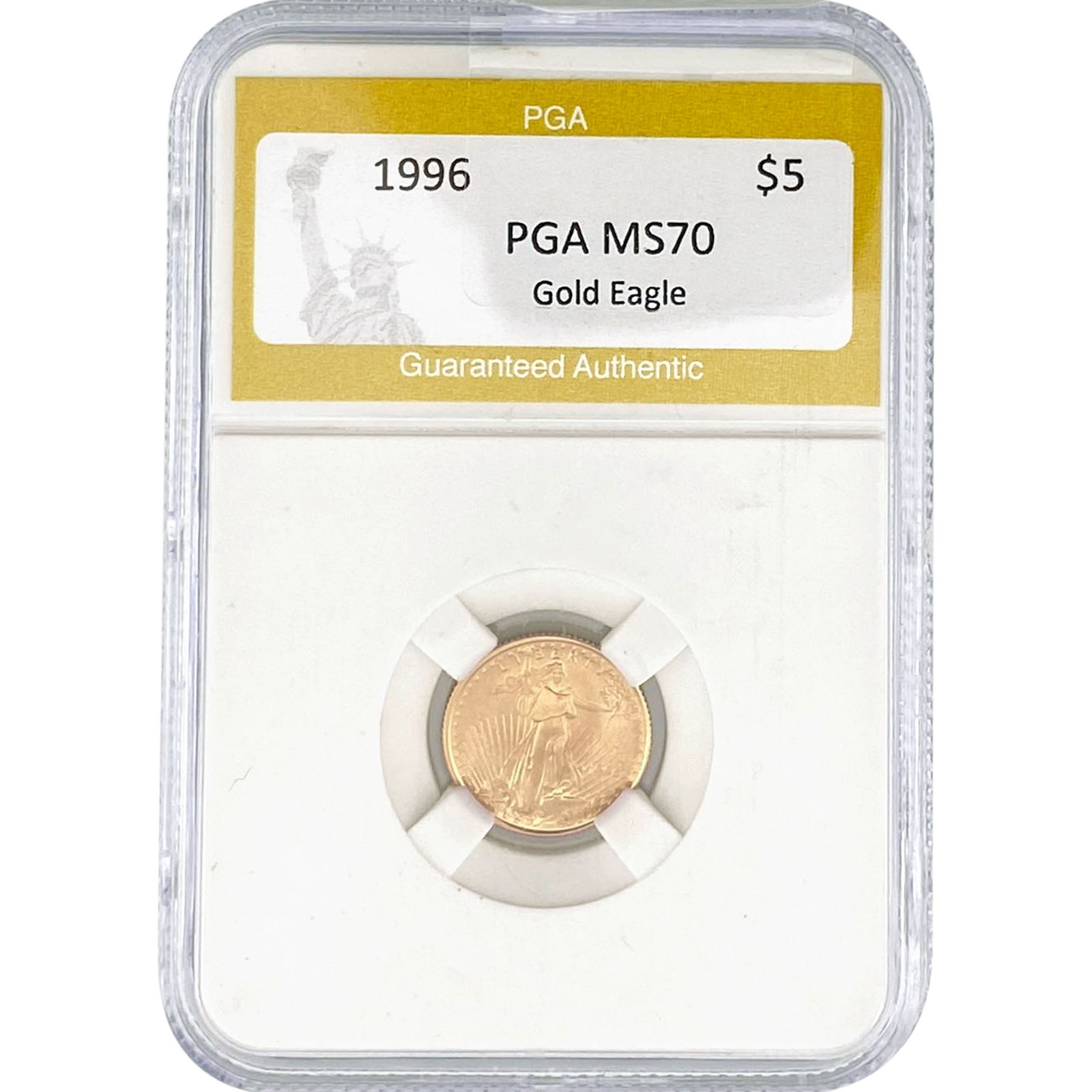 1996 1/10oz $5 Gold Eagle PGA MS70 (1 of 2)