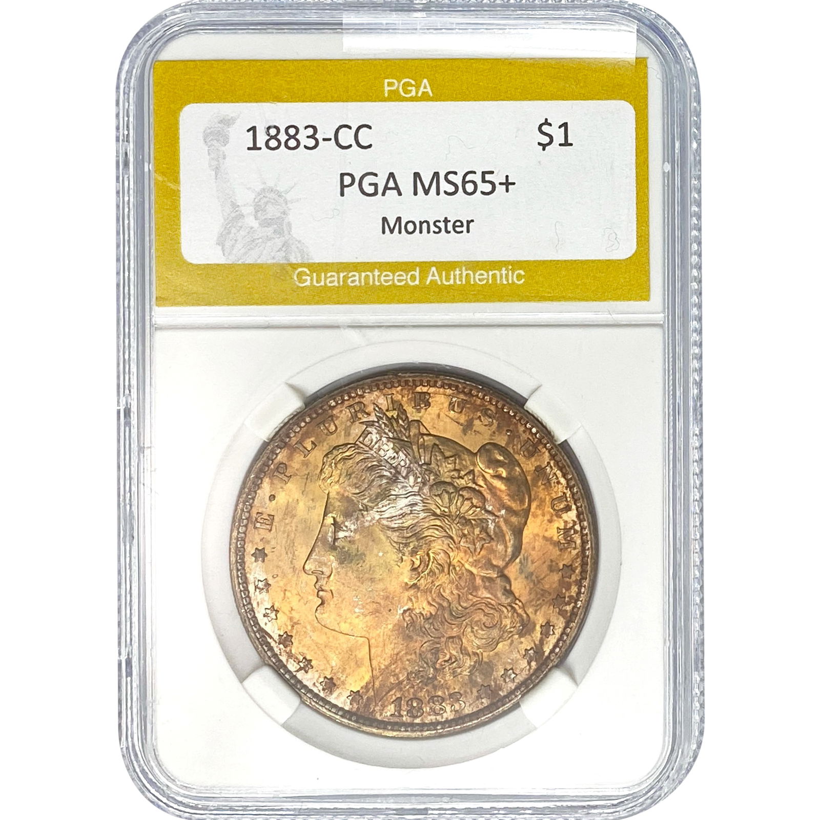 1883-CC Morgan Silver Dollar PGA MS65+ Monster (1 of 2)