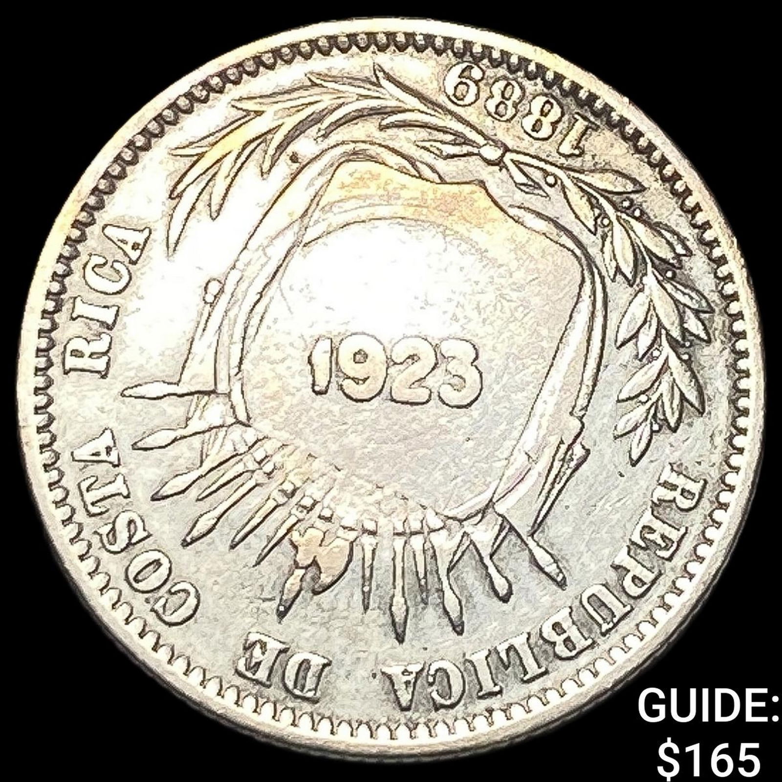 1923 Costa Rica Silver 50 Centimos (1 of 2)