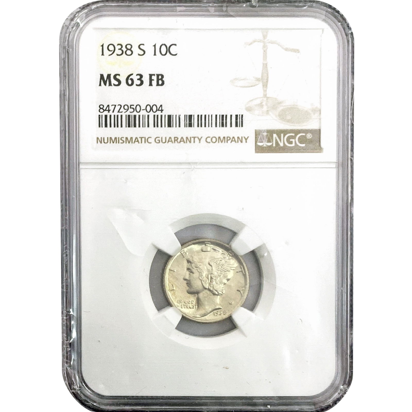1938-S Mercury Silver Dime NGC MS63 FB (1 of 2)