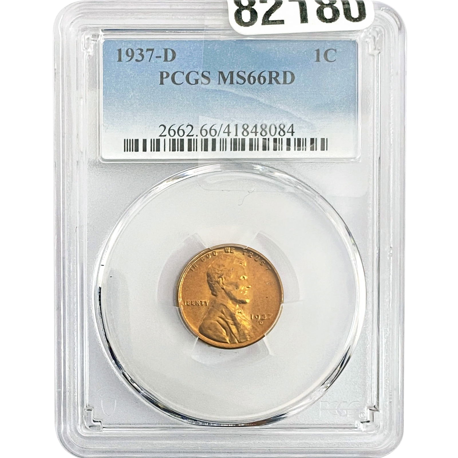 1937-D Wheat Cent PCGS MS66 RB (1 of 2)