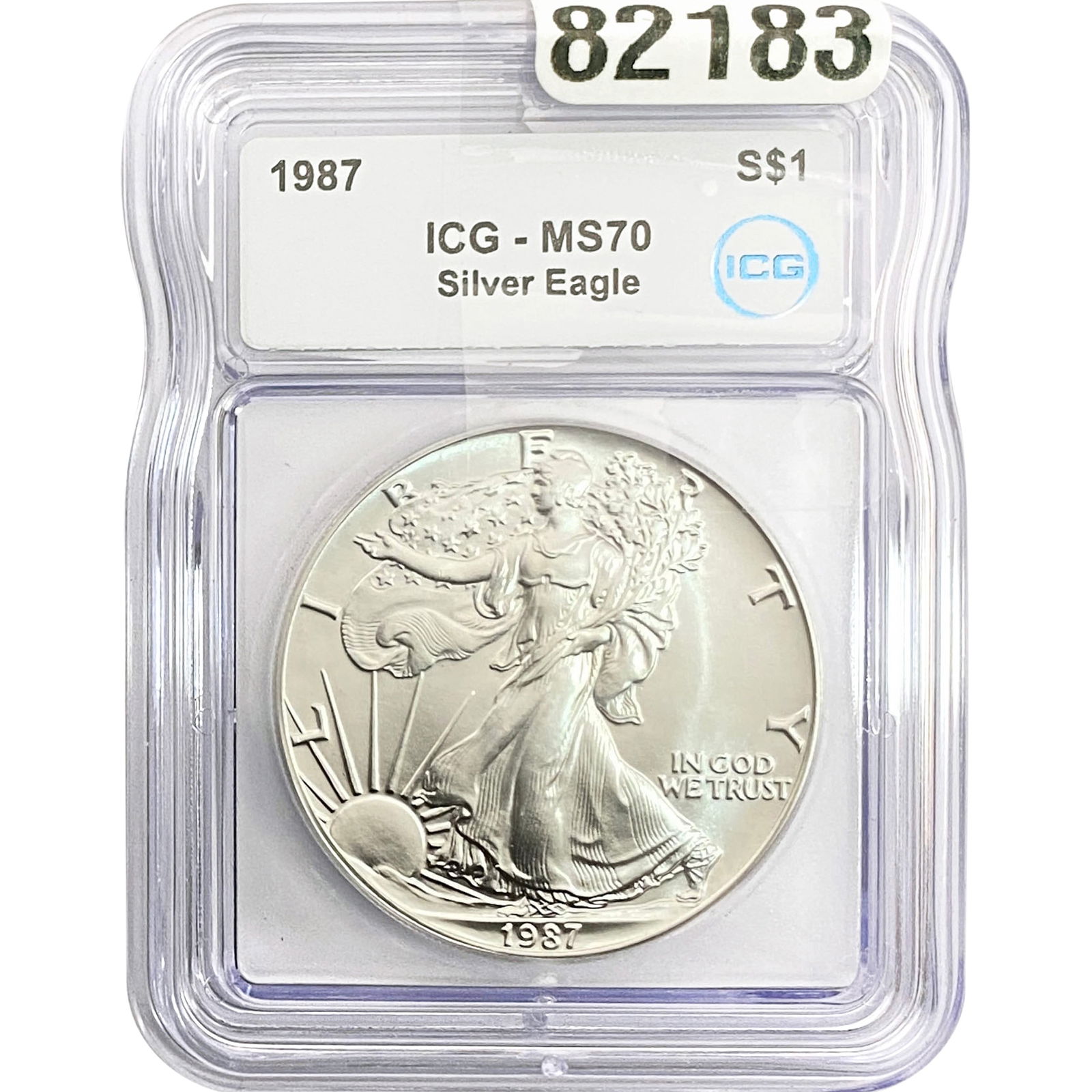 1987 SE ICG MS70 $1 Silver 1oz SE: 1987 SE ICG MS70 $1 Silver 1oz SE