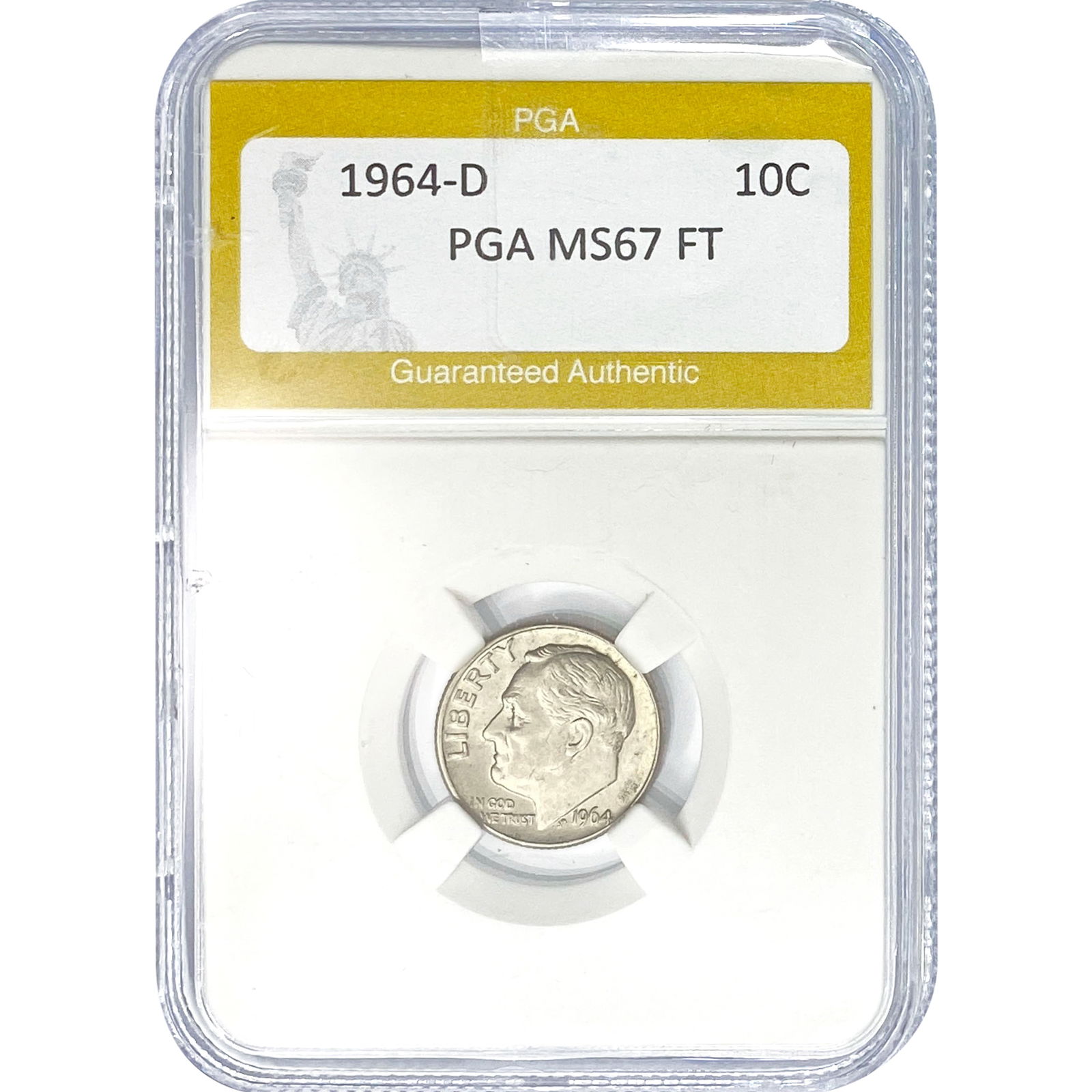 1964-D Roosevelt Dime PGA MS67 FT (1 of 2)