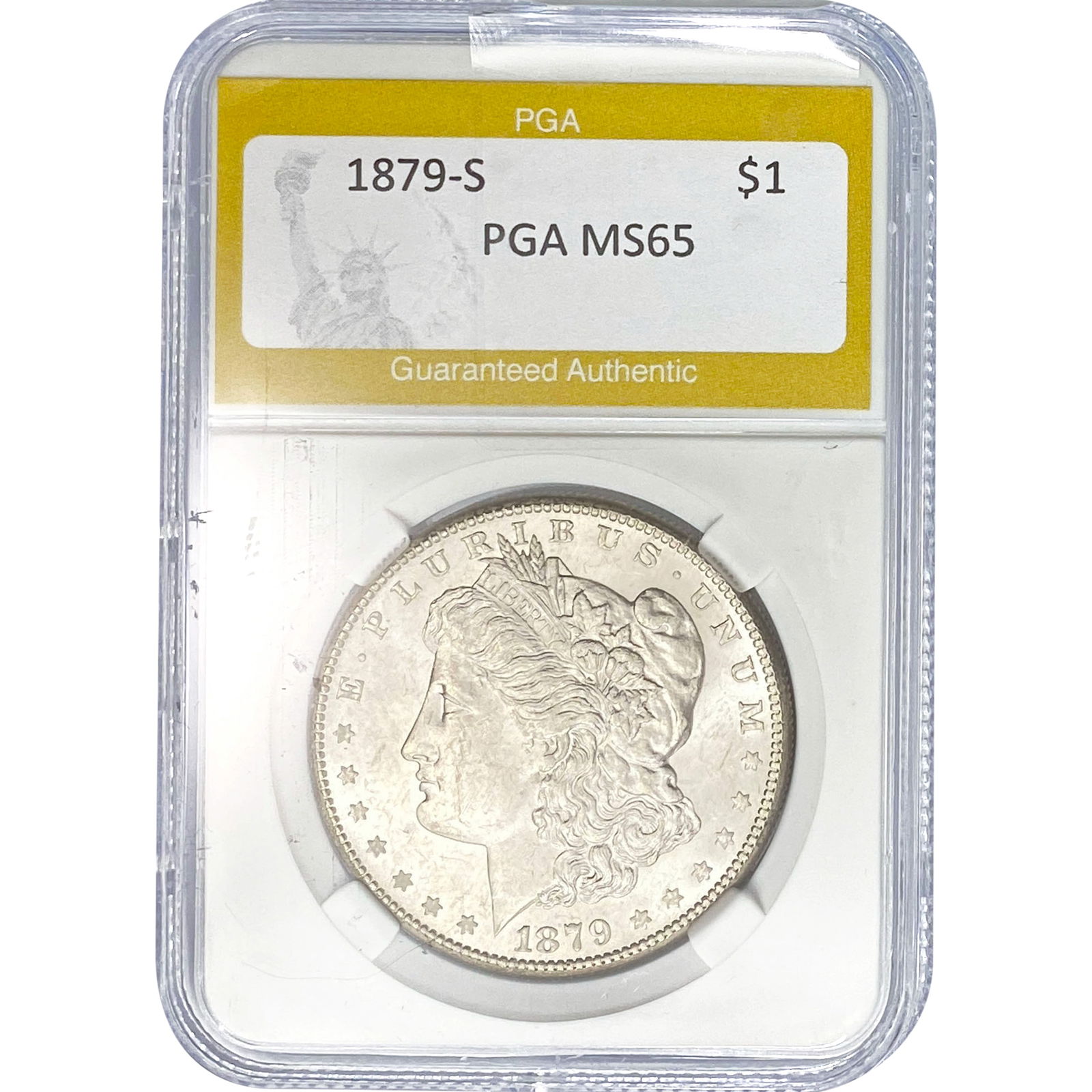 1879-S Morgan Silver Dollar PGA MS65: 1879-S Morgan Silver Dollar PGA MS65