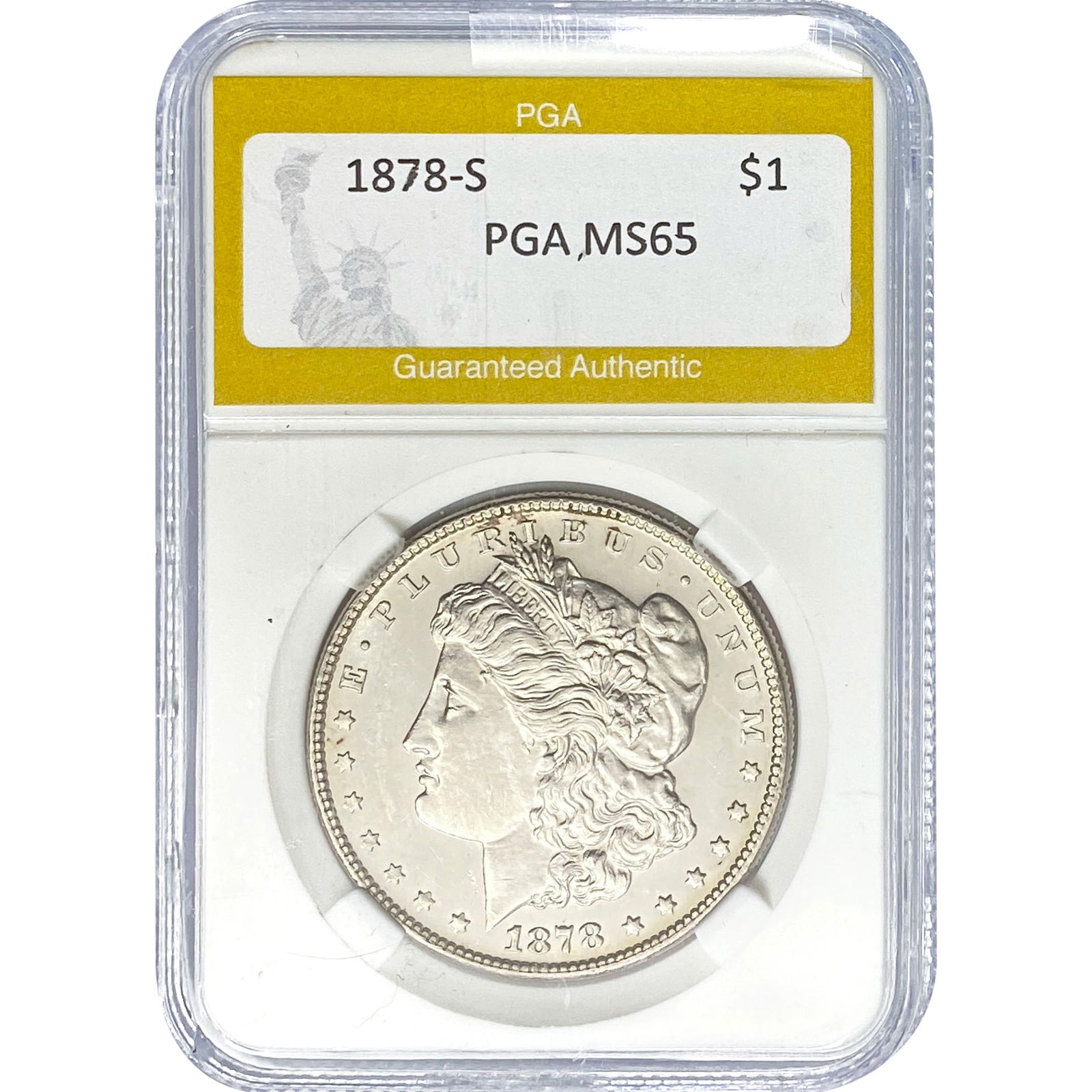 1878-S Morgan Silver Dollar PGA MS65 (1 of 2)