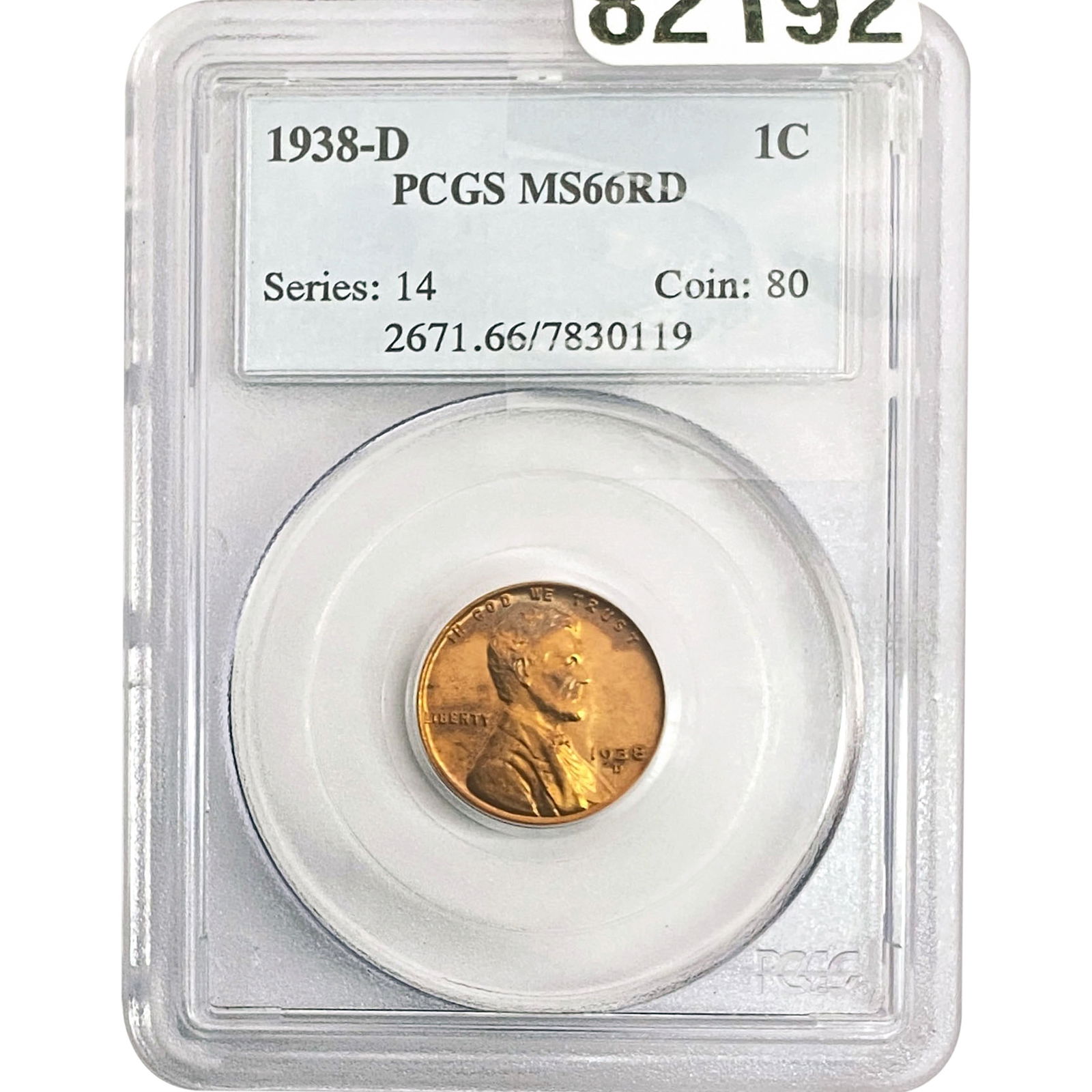 1938-D Wheat Cent PCGS MS66 RED (1 of 2)