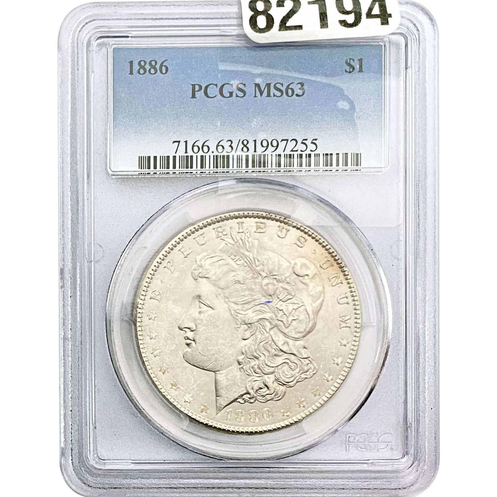 1886 Morgan Silver Dollar PCGS MS63 (1 of 2)