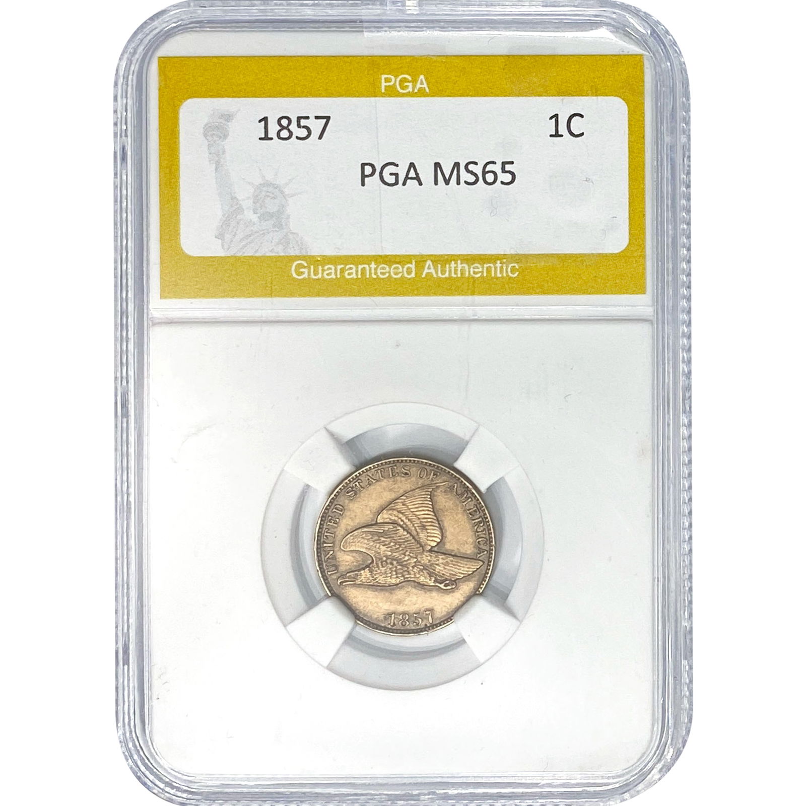 1857 Flying Eagle Cent PGA MS65 (1 of 2)