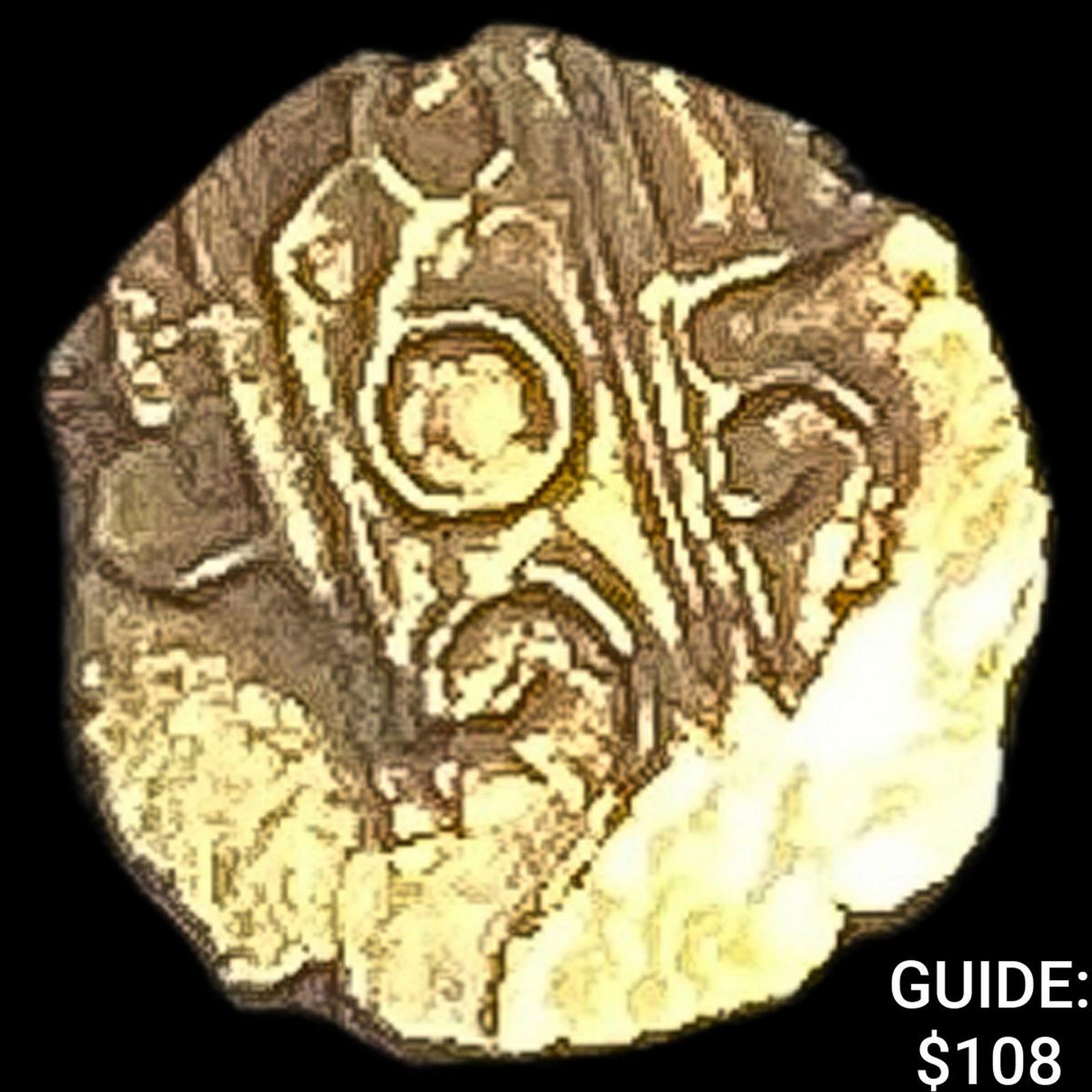 1600-1800 India .014 Gold Fanam UNCIRCULATED: 1600-1800 India .014 Gold Fanam UNCIRCULATED