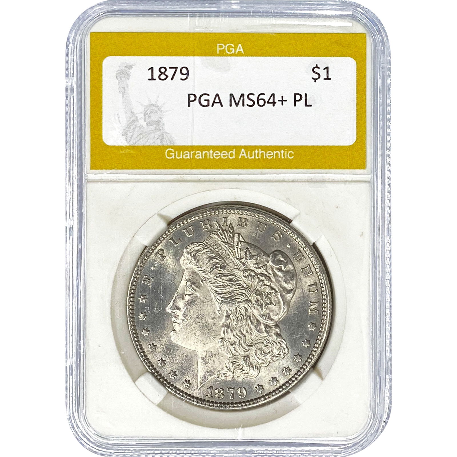 1879 Morgan Silver Dollar PGA MS64+ PL: 1879 Morgan Silver Dollar PGA MS64+ PL
