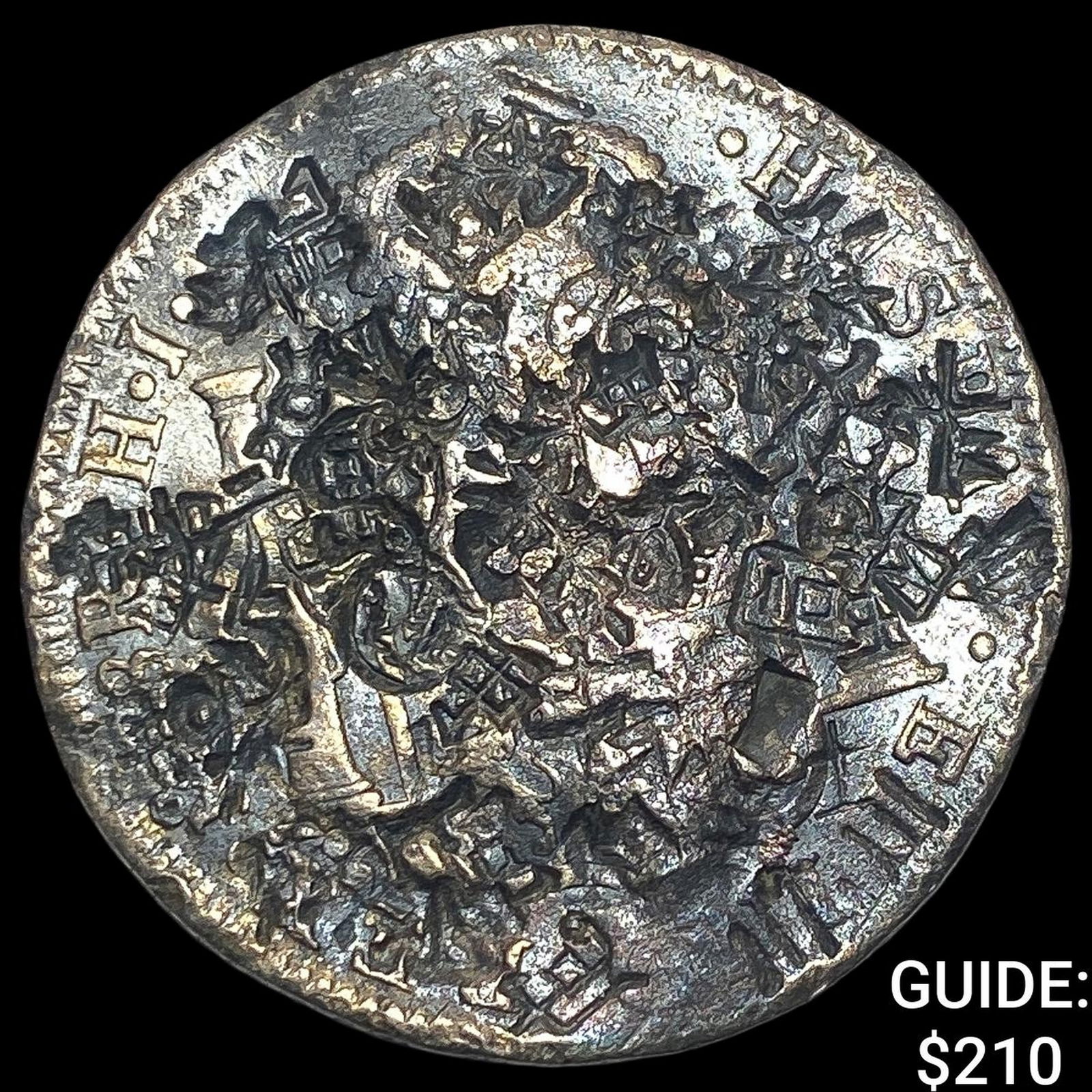 Mexico Silver 8 Reales Chopmarked NEARLY UNCIRCULATED (1 of 2)