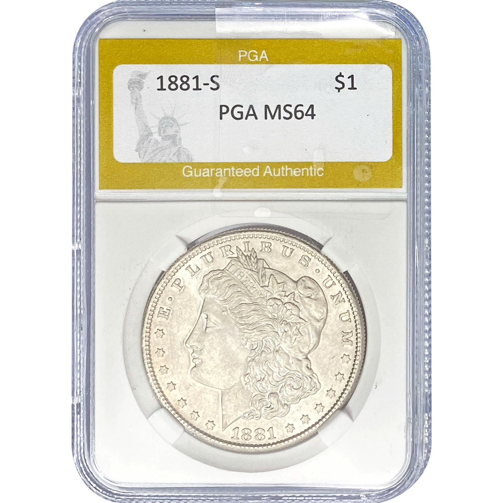 1881-S Morgan Silver Dollar PGA MS64 (1 of 2)