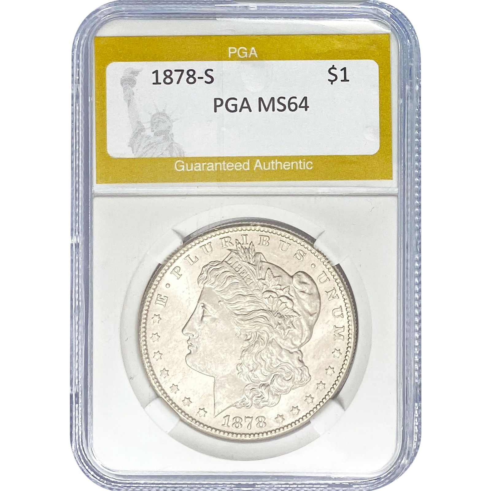 1878-S Morgan Silver Dollar PGA MS64 (1 of 2)