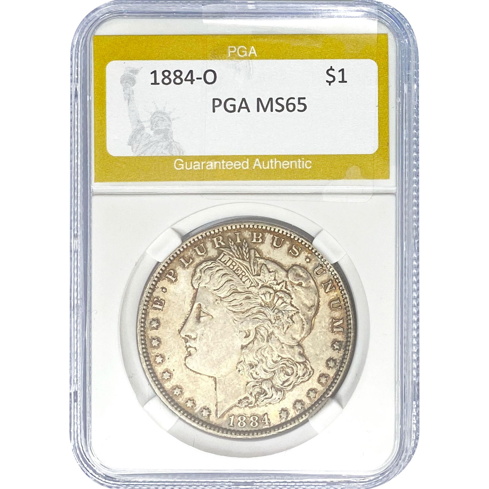 1884-O Morgan Silver Dollar PGA MS65: 1884-O Morgan Silver Dollar PGA MS65