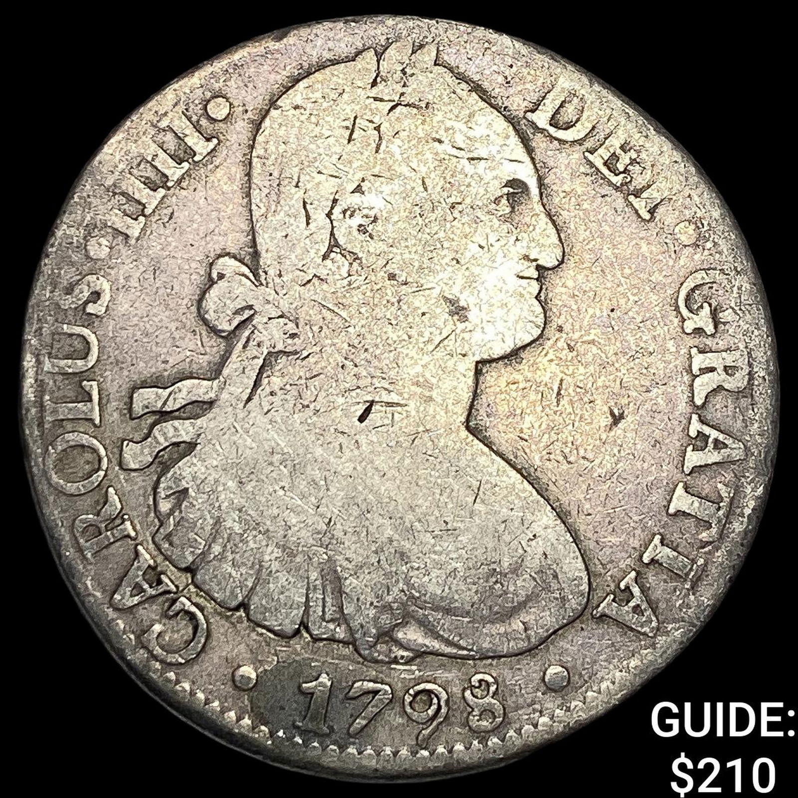 1798 Mo Mexico Silver 8 Reales Chopmarked NEARLY UNCIRCULATED (1 of 2)