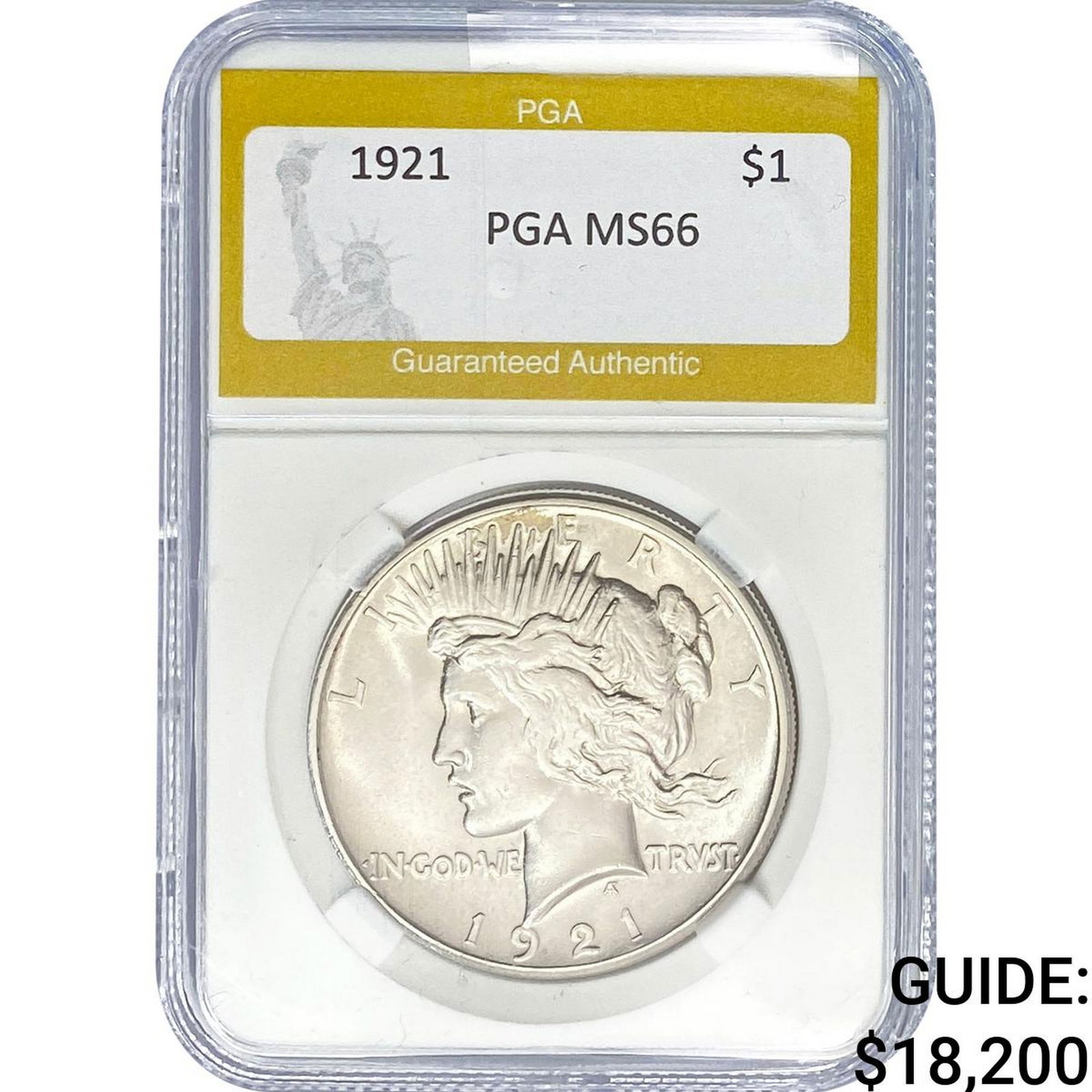 1921 Silver Peace Dollar PGA MS66 (1 of 2)
