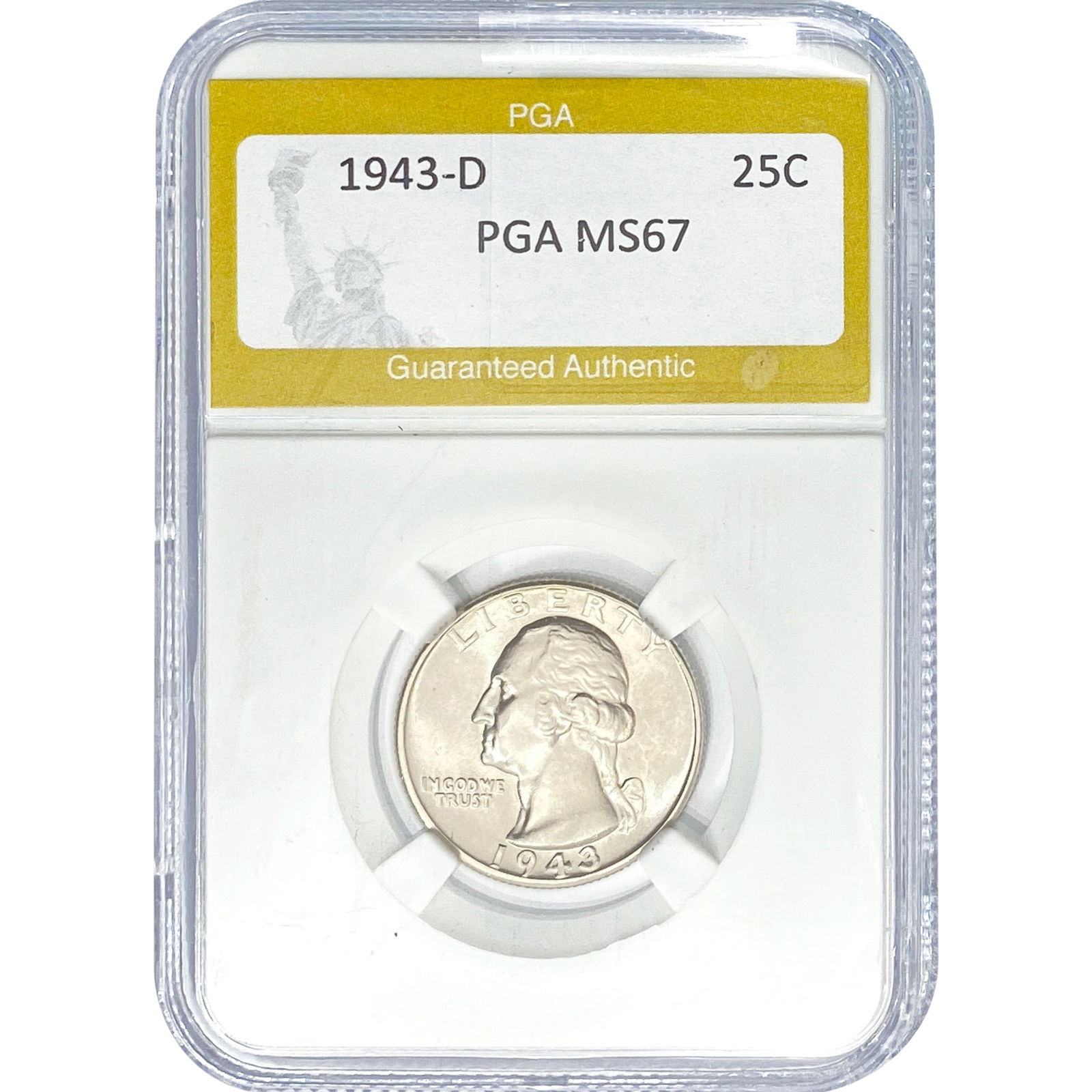 1943-D Washington Silver Quarter PGA MS67 (1 of 2)