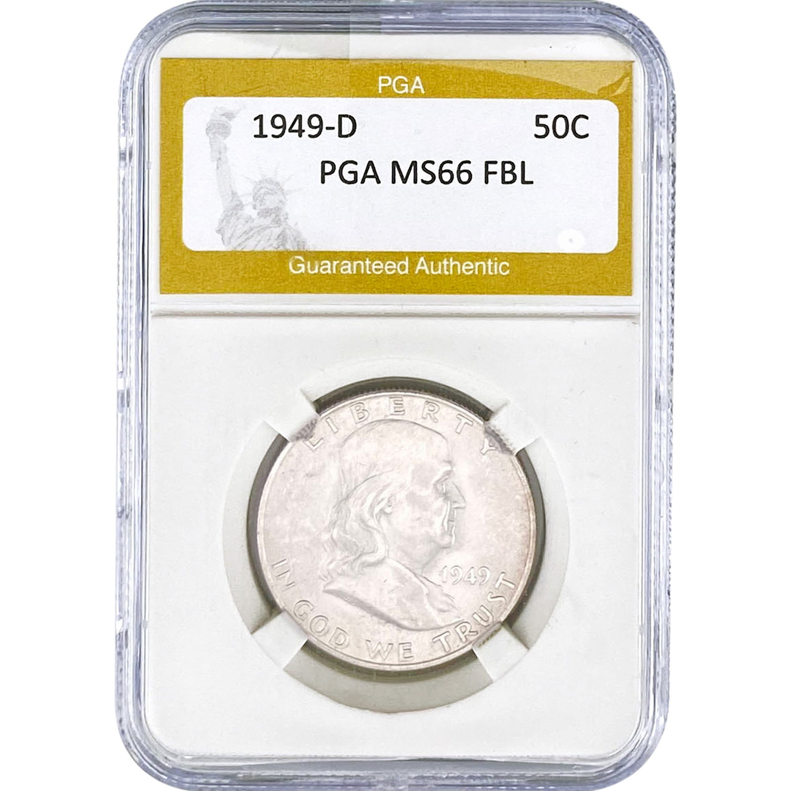 1949-D Franklin Half Dollar PGA MS66 FBL (1 of 2)