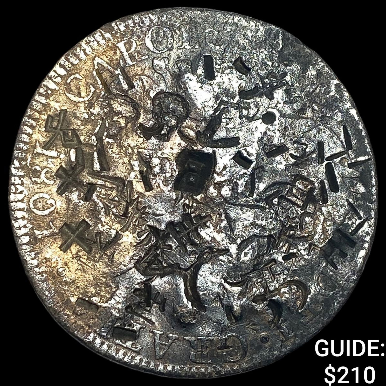 1801 Mexico Silver 8 Reales Chopmarked NEARLY UNCIRCULATED (1 of 2)