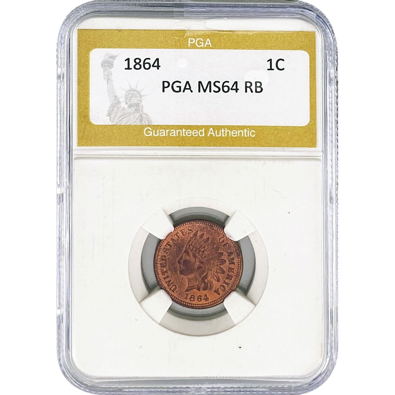 1864 Indian Head Cent PGA MS64 RB (1 of 2)