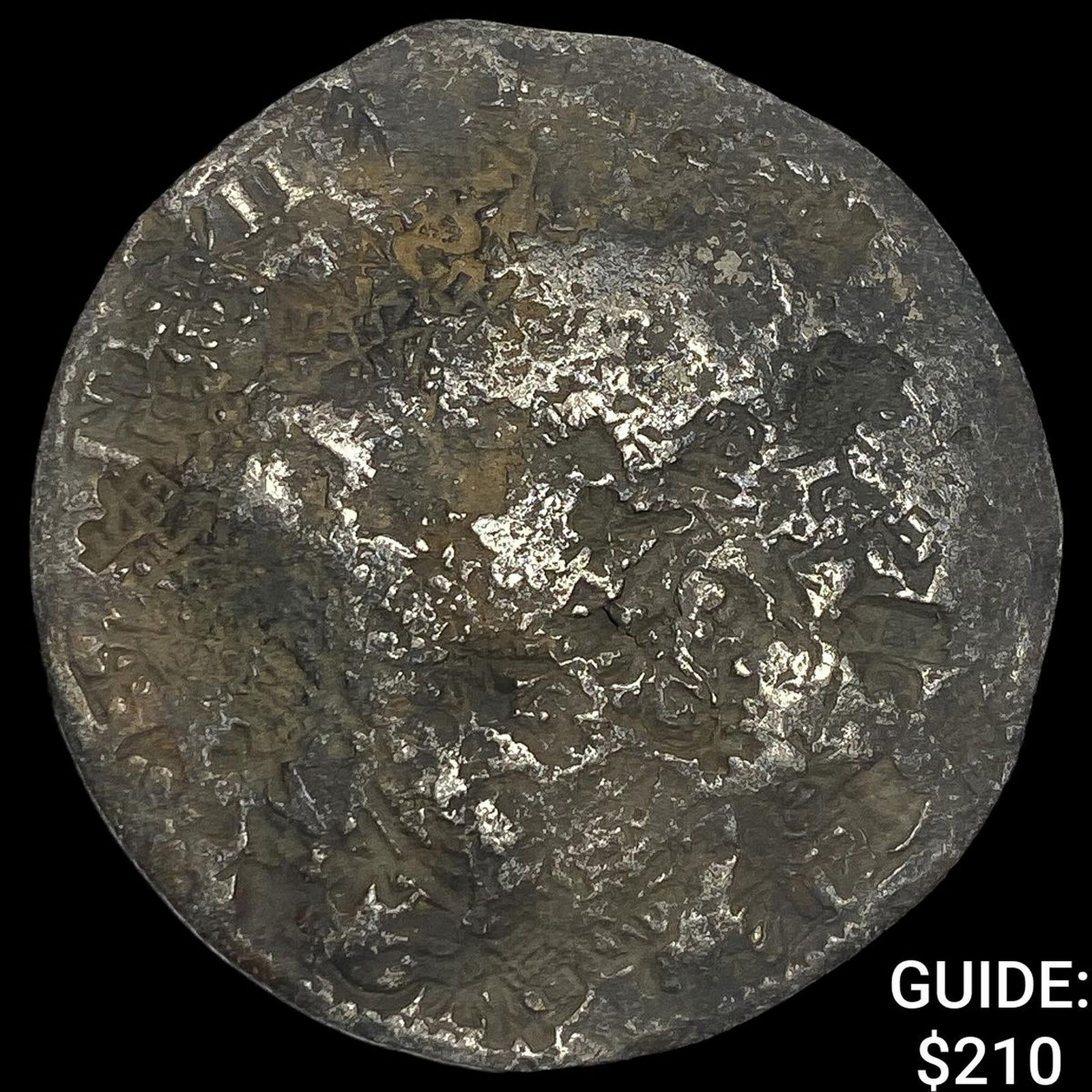 Mexico Silver 8 Reales Chopmarked NEARLY UNCIRCULATED: Mexico Silver 8 Reales Chopmarked NEARLY UNCIRCULATED