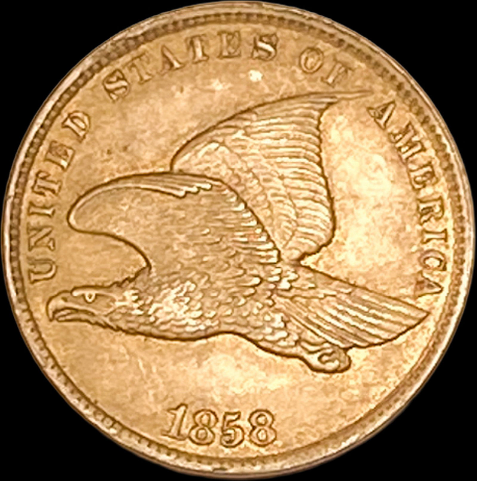 1858 Copper-Nickel Flying Eagle Cent UNCIRCULATED (1 of 2)