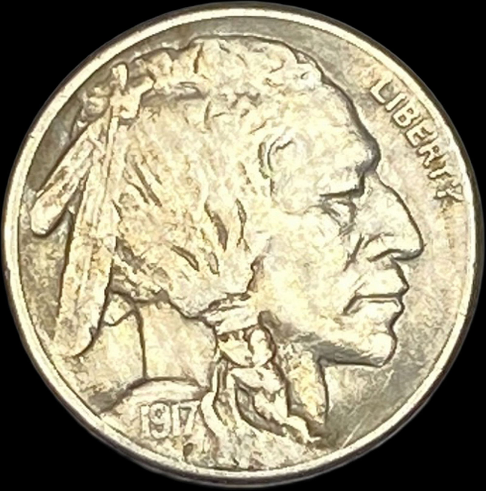 1917-S Buffalo Nickel ABOUT UNCIRCULATED (1 of 2)