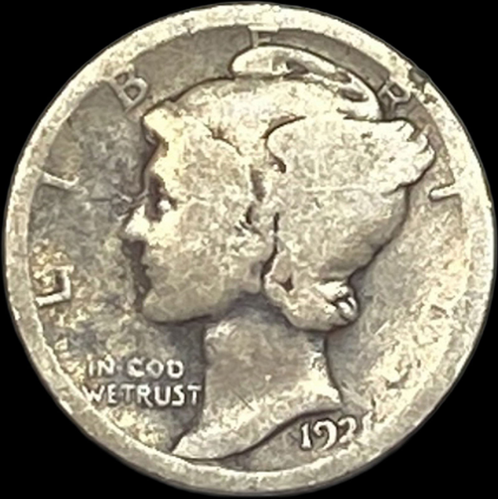 1923 Silver Mercury Dime NICELY CIRCULATED (1 of 2)