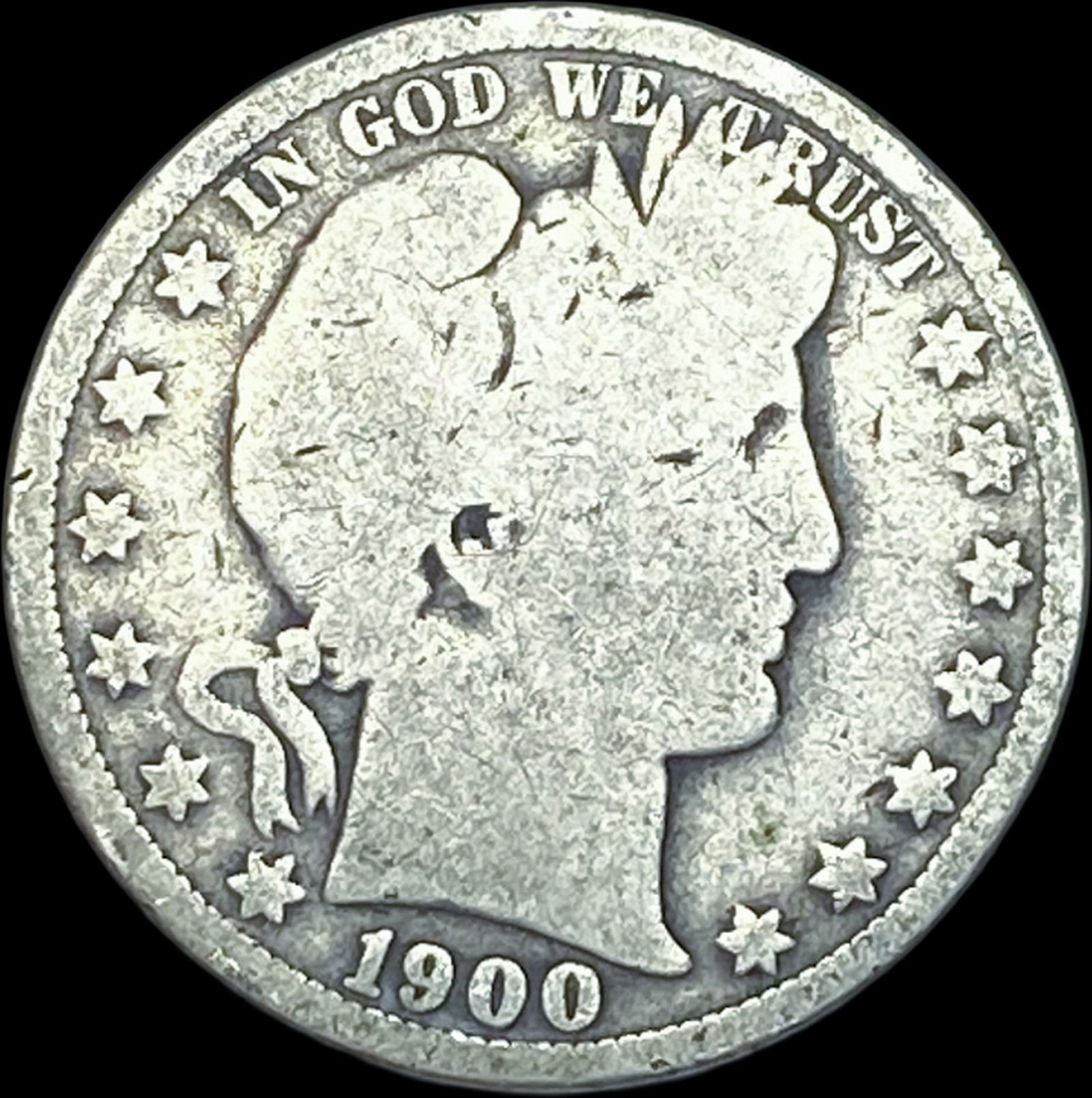 1900-O Silver Barber Half Dollar NICELY CIRCULATED (1 of 2)