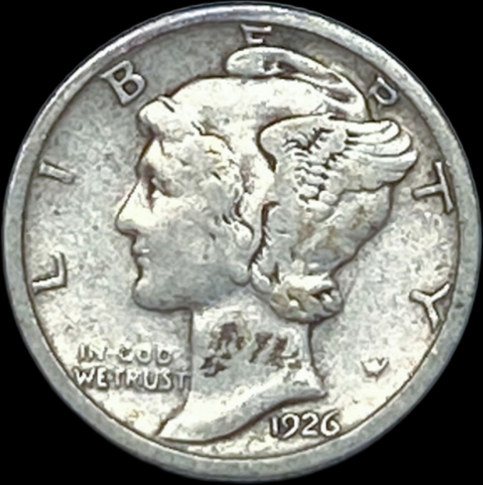 1926-S Silver Mercury Dime LIGHTLY CIRCULATED (1 of 2)
