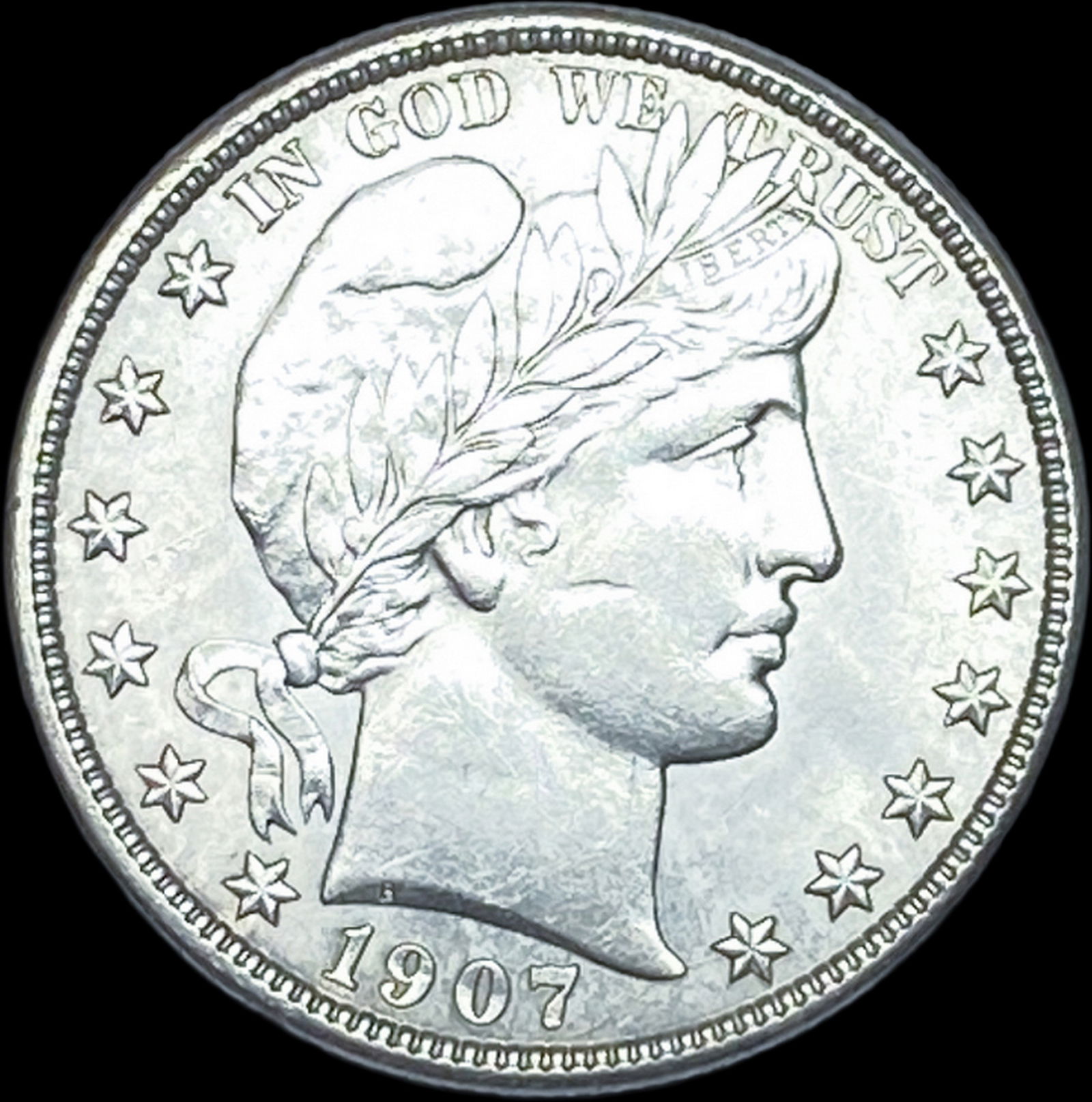 1907-O Silver Barber Half Dollar UNCIRCULATED (1 of 2)