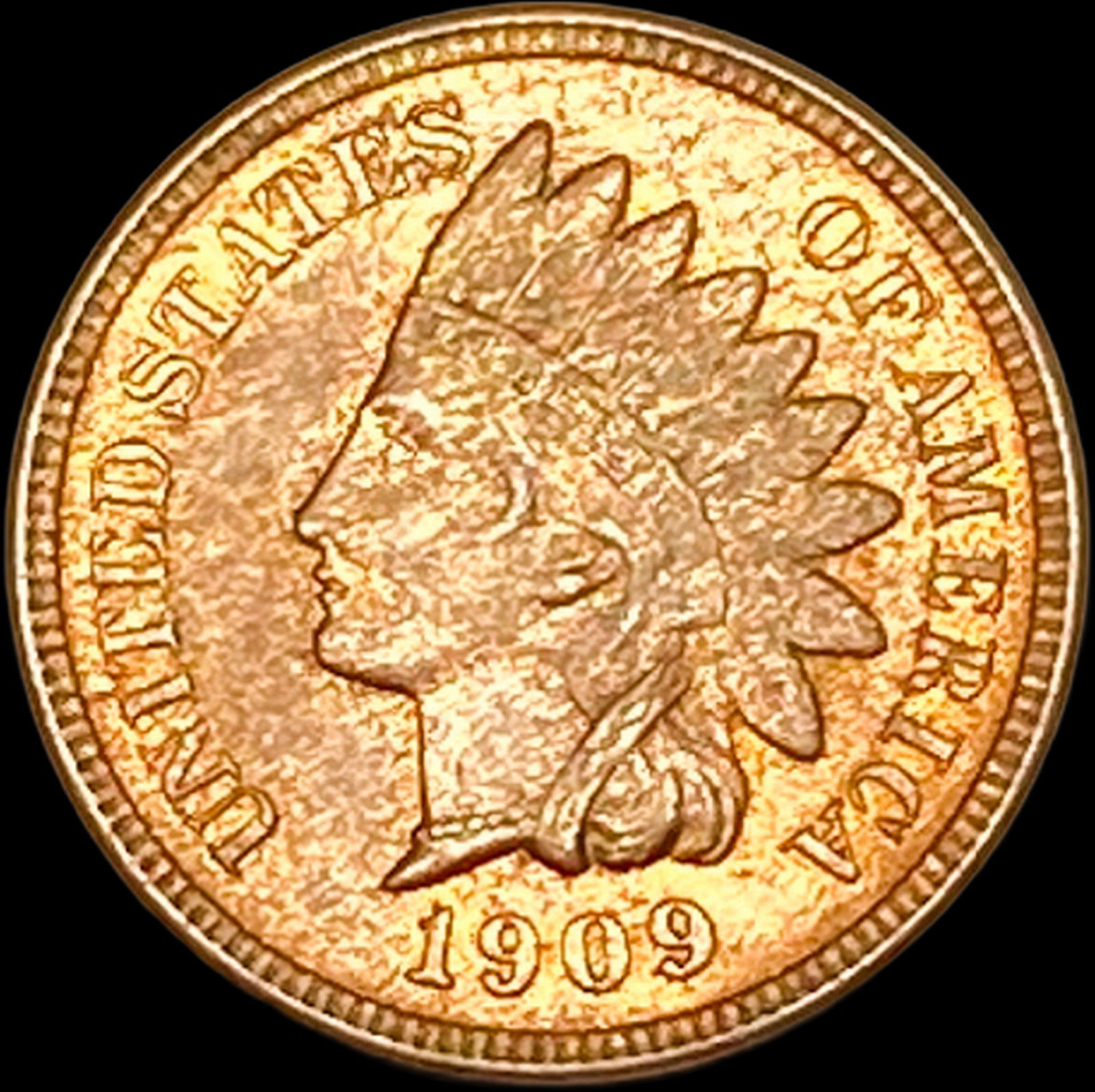 1909 Indian Head Cent ABOUT UNCIRCULATED (1 of 2)