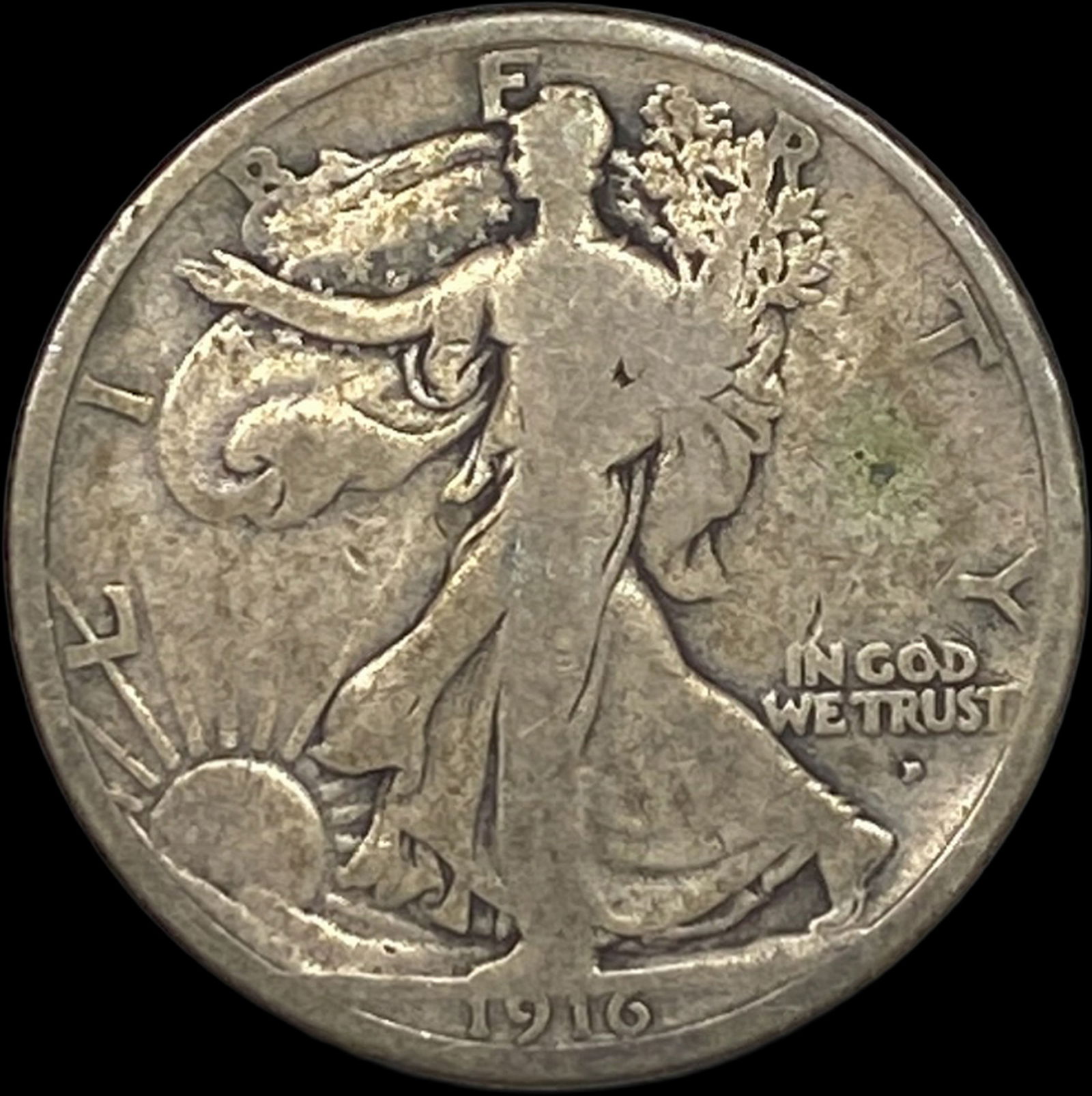 1916-D Silver Half Dollar NICELY CIRCULATED (1 of 2)