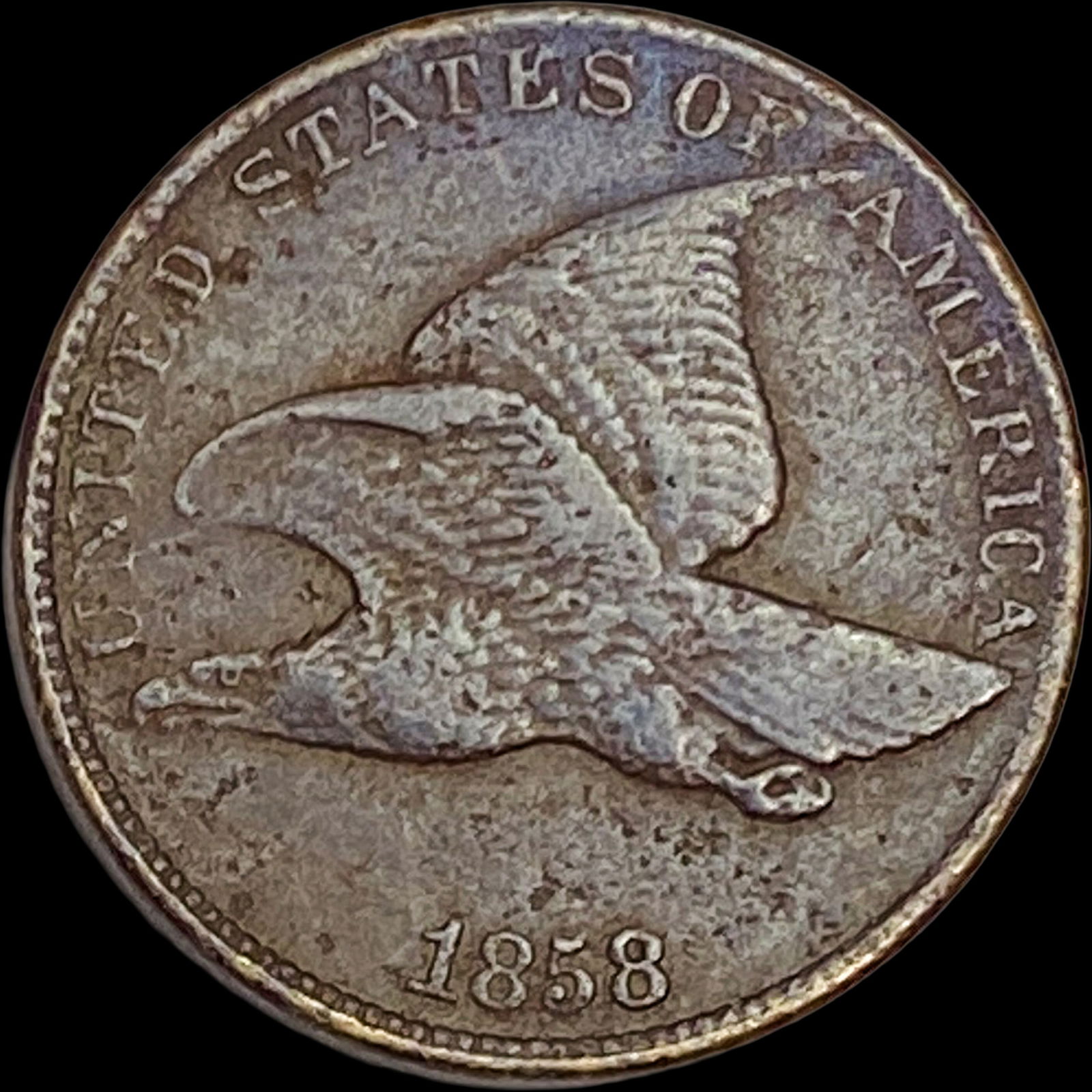 1858 Copper-Nickel Flying Eagle Cent HIGH GRADE (1 of 2)