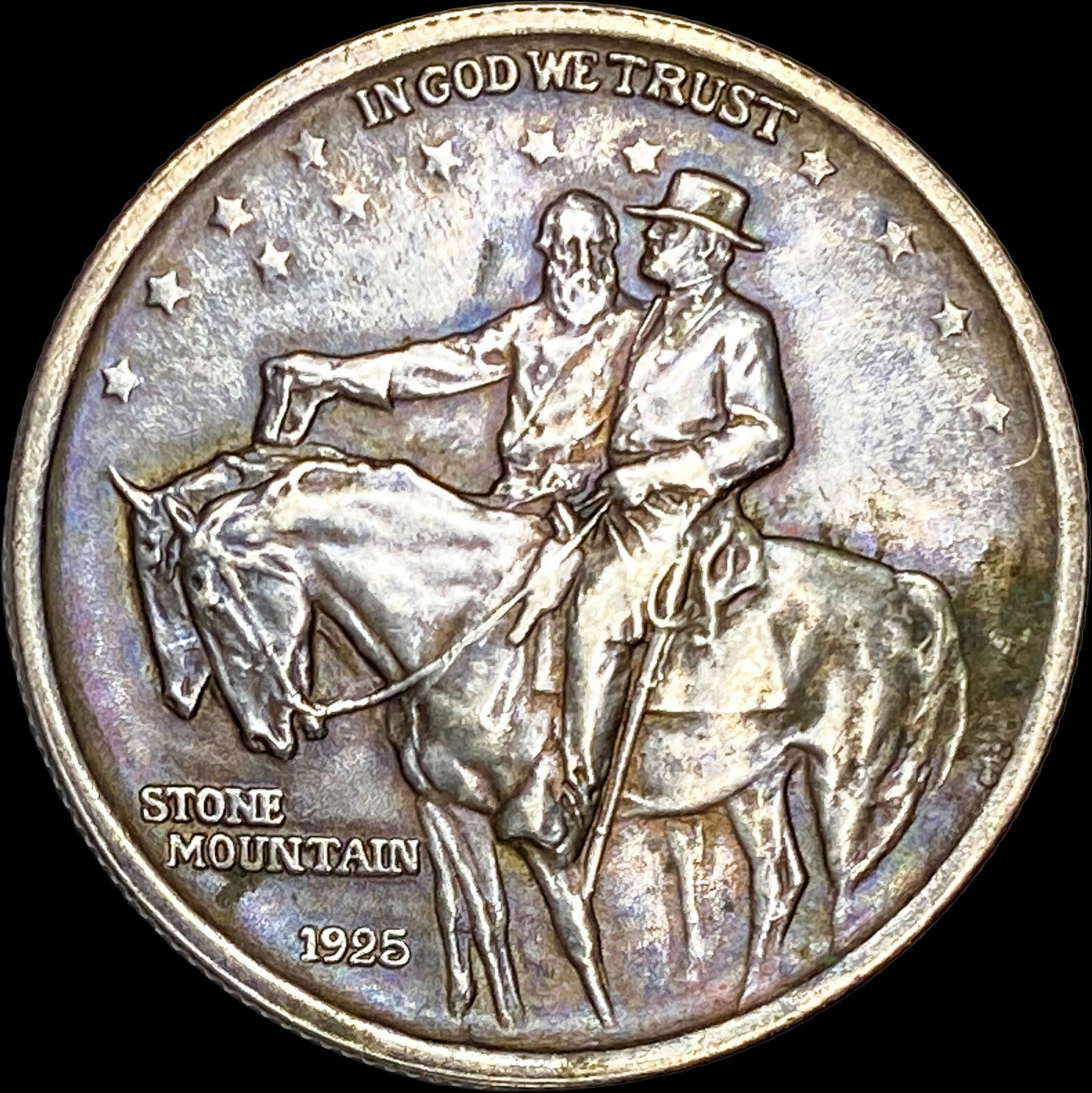 1925 Silver Stone Mountain Half Dollar CHOICE AU (1 of 2)