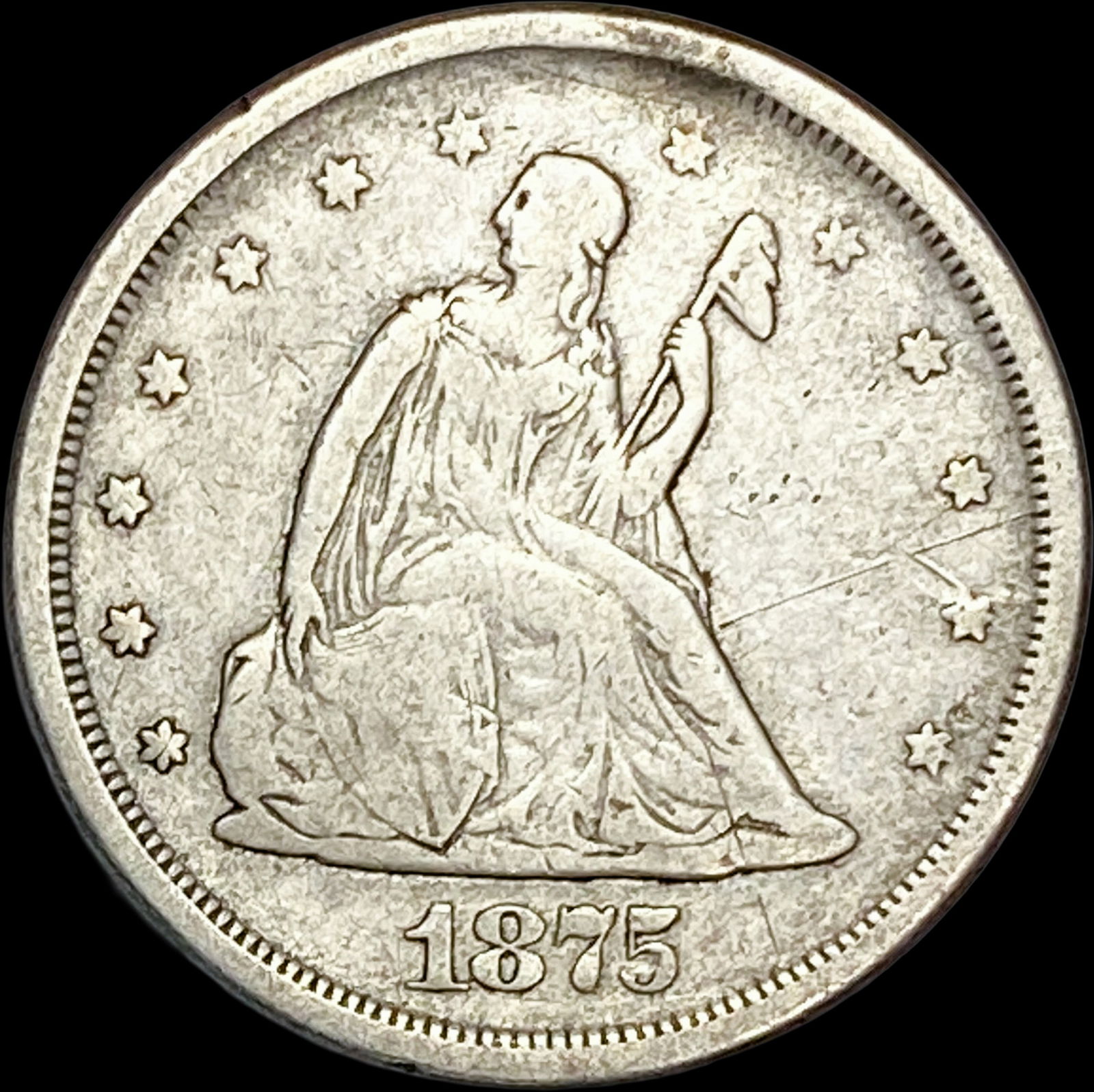 1875-S Silver Twenty Cents LIGHTLY CIRCULATED (1 of 2)