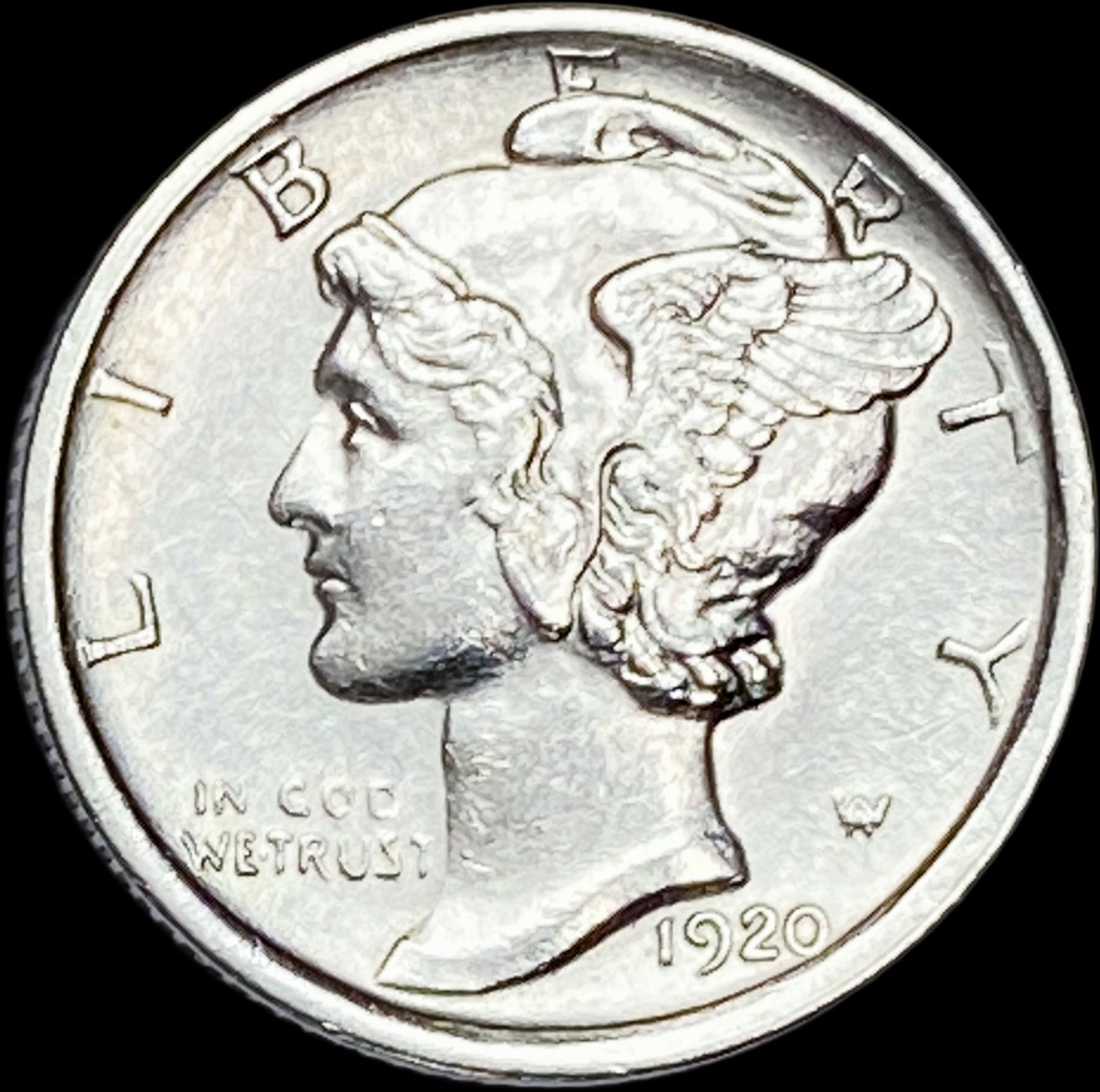 1920-S Silver Mercury Dime UNCIRCULATED (1 of 2)