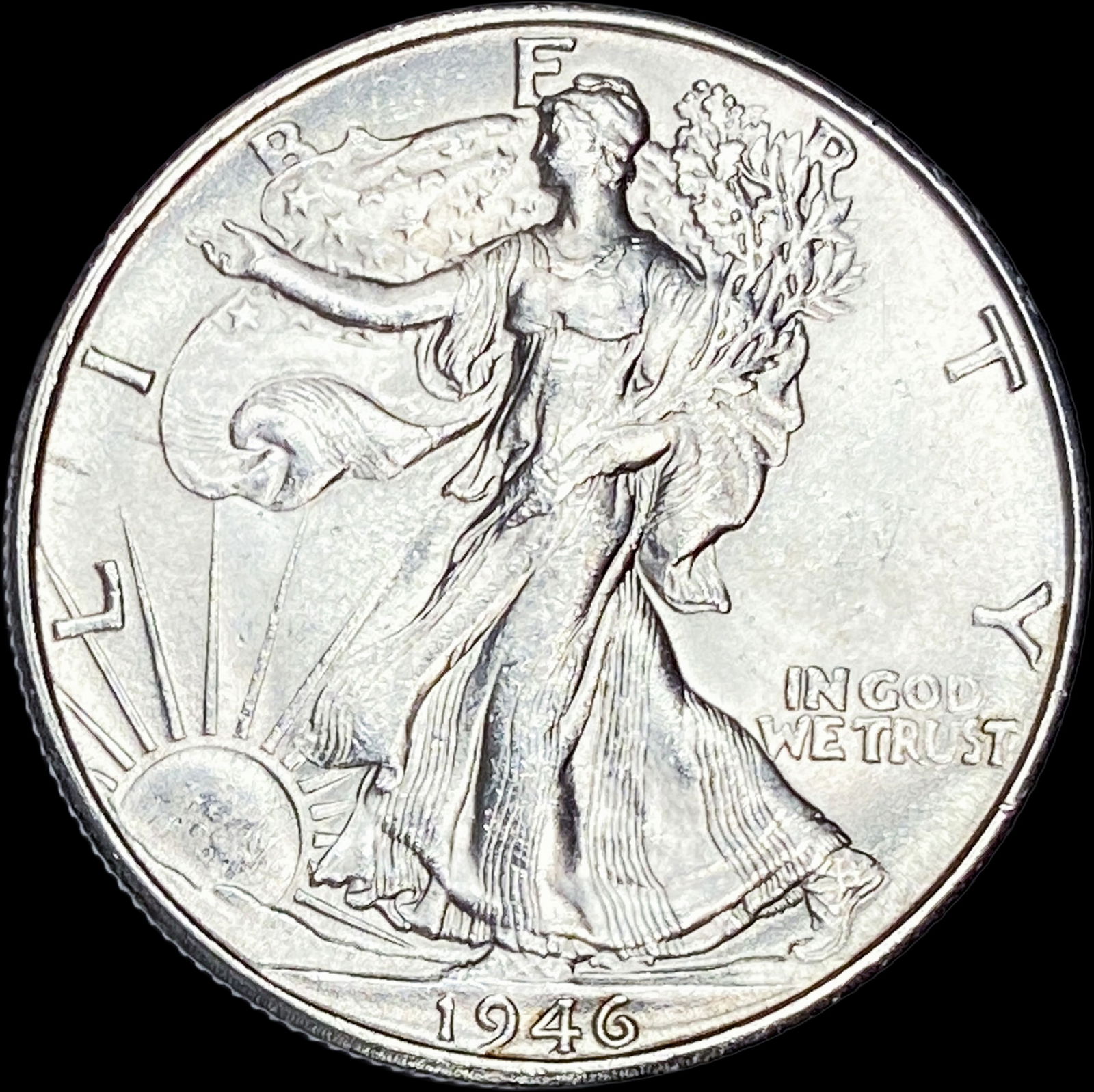 1946-S Silver Half Dollar GEM BU (1 of 2)