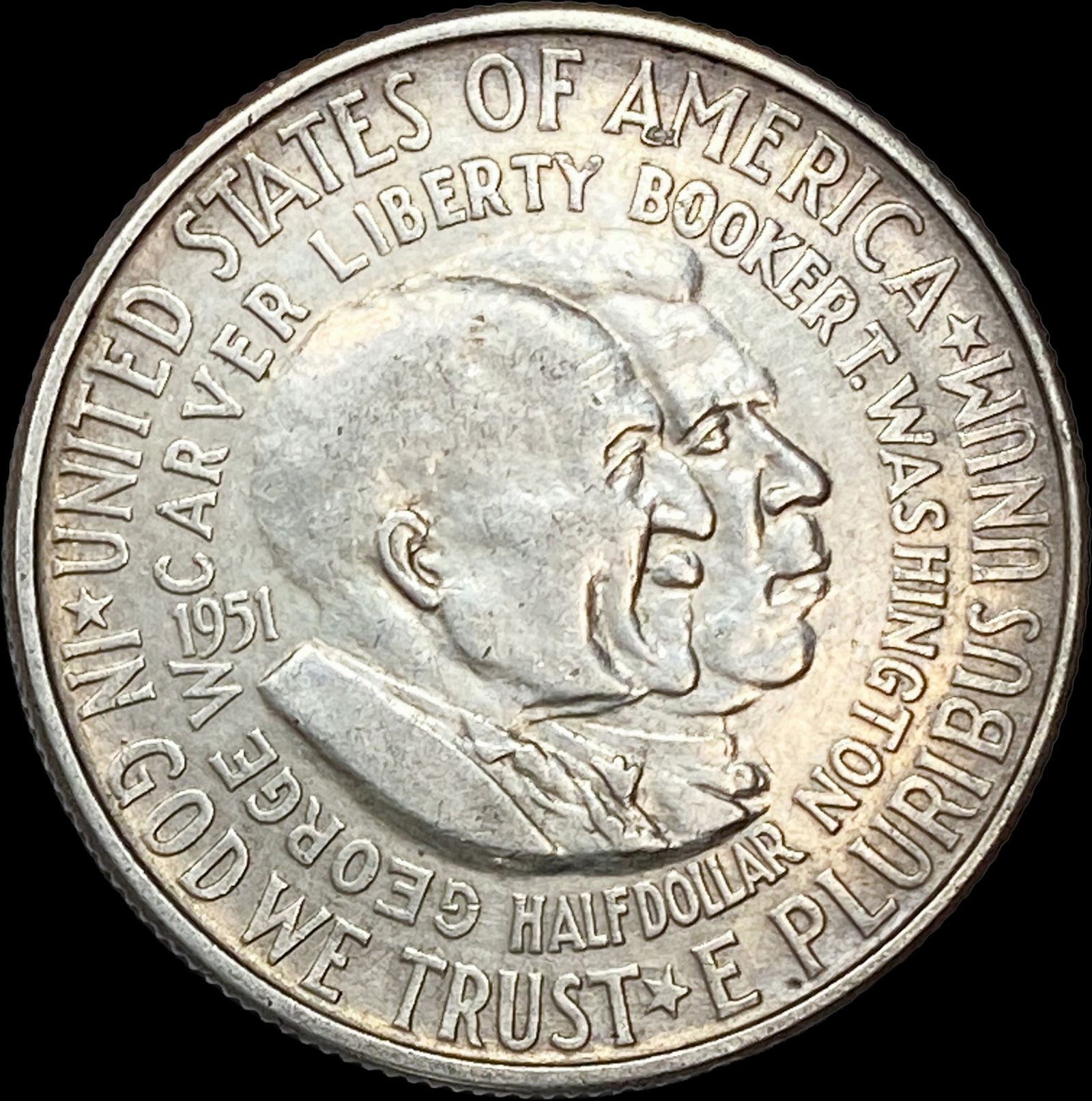 1951 Silver Half Dollar Carver/Washington CLOSELY UNCIRCULATED (1 of 2)