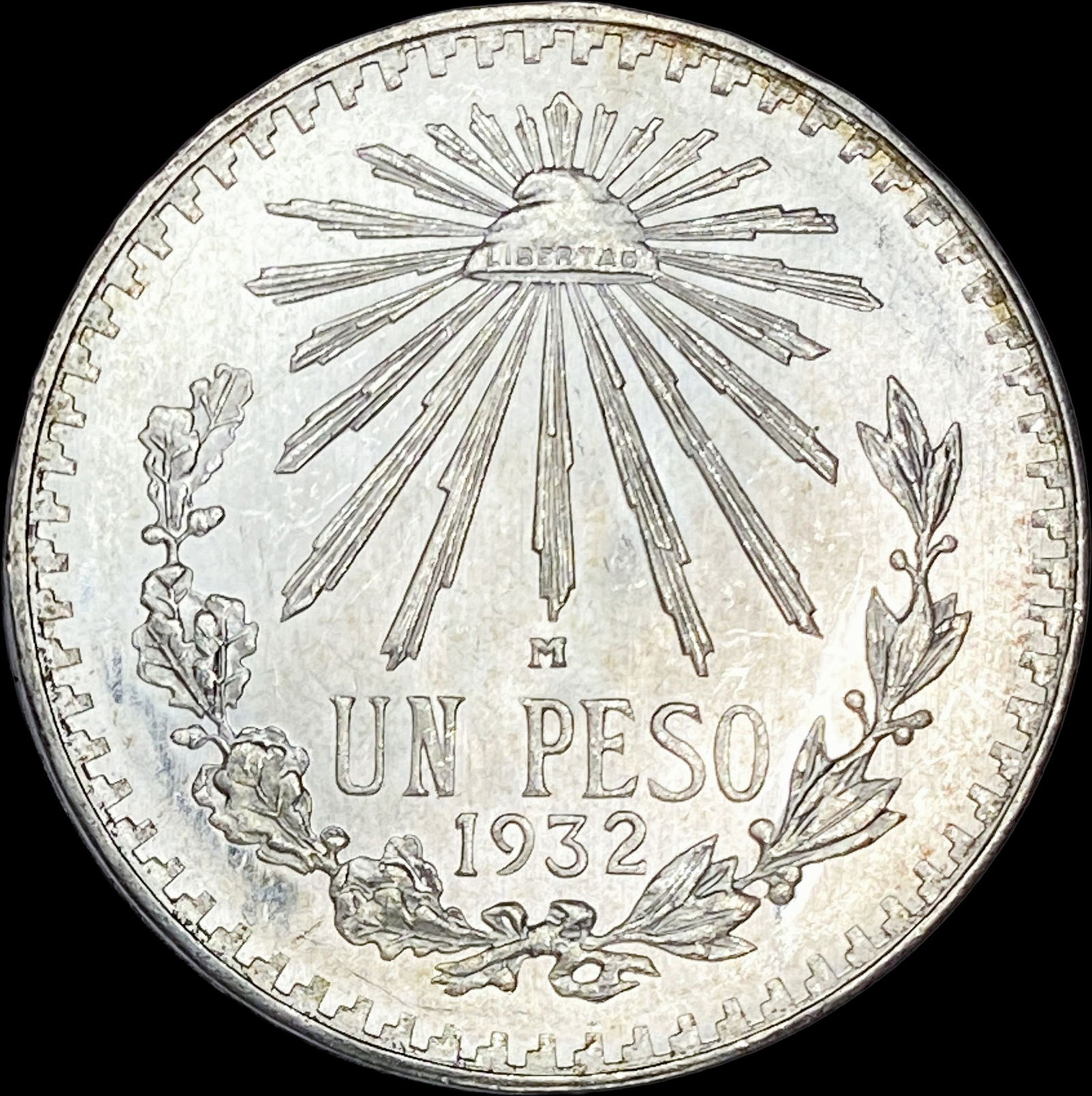 1932-M Silver 1 Peso Mexico GEM BU (1 of 2)