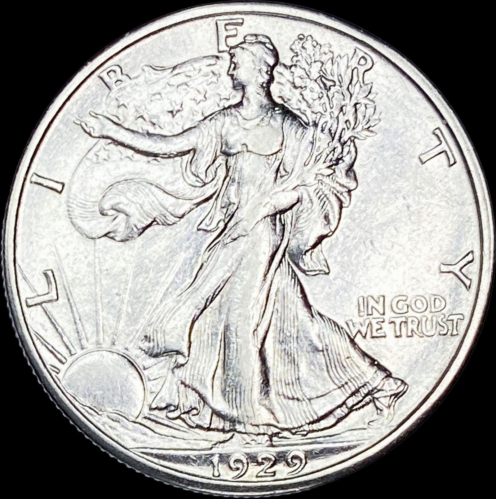 1929-S Silver Walking Liberty Half Dollar UNCIRCULATED (1 of 2)